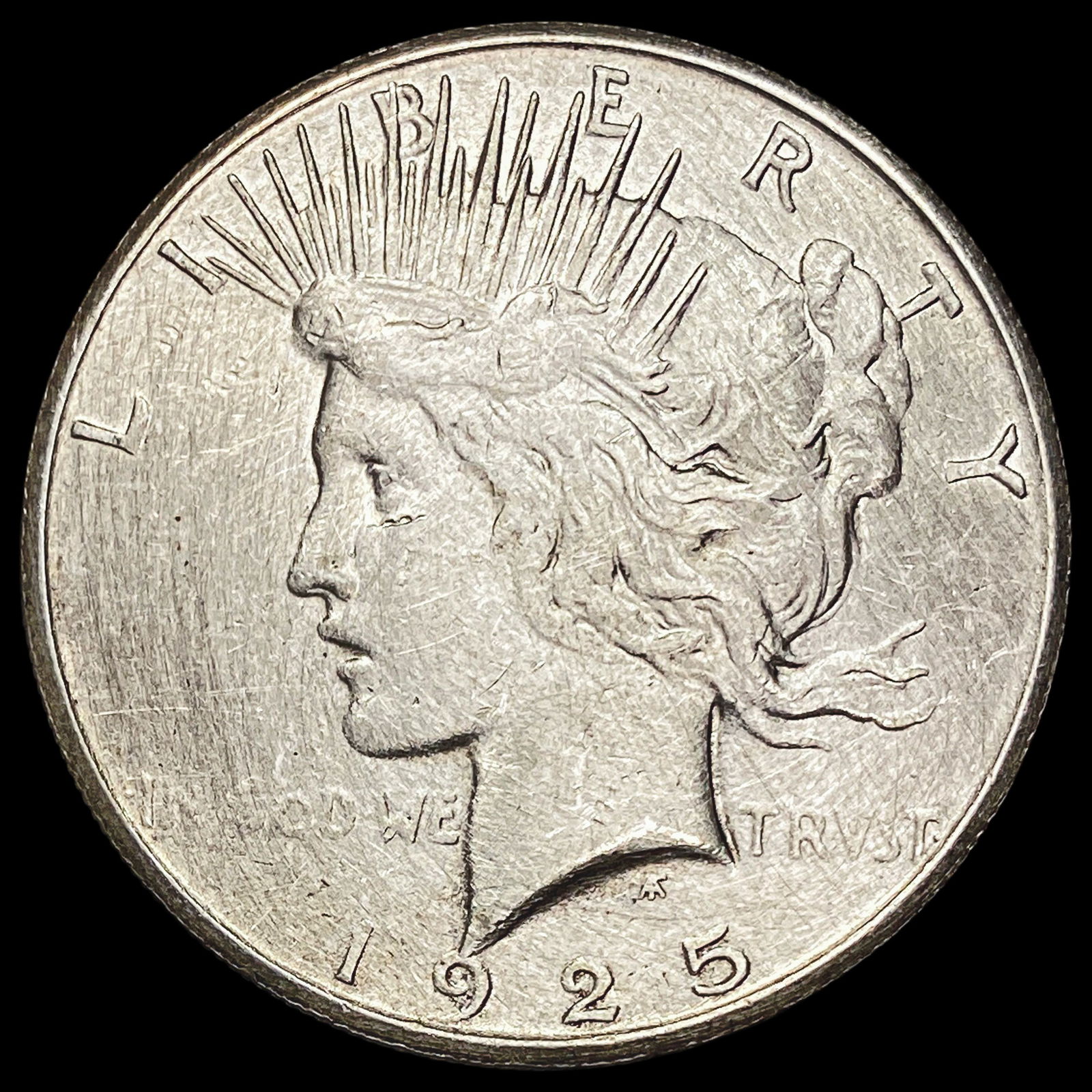 1925-S Silver Peace Dollar CLOSELY UNCIRCULATED (1 of 2)