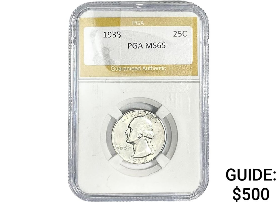 1938 Washington Silver Quarter PGA MS65 (1 of 2)