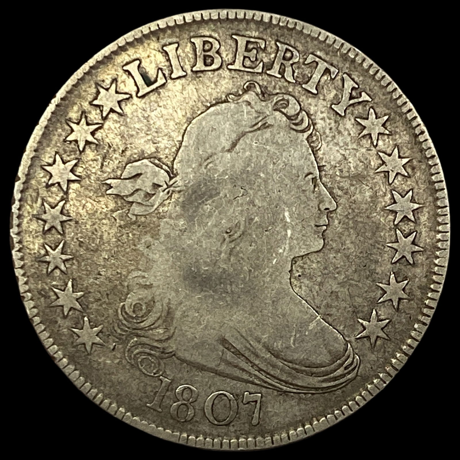 1807 Draped Bust Half Dollar LIGHTLY CIRCULATED (1 of 2)