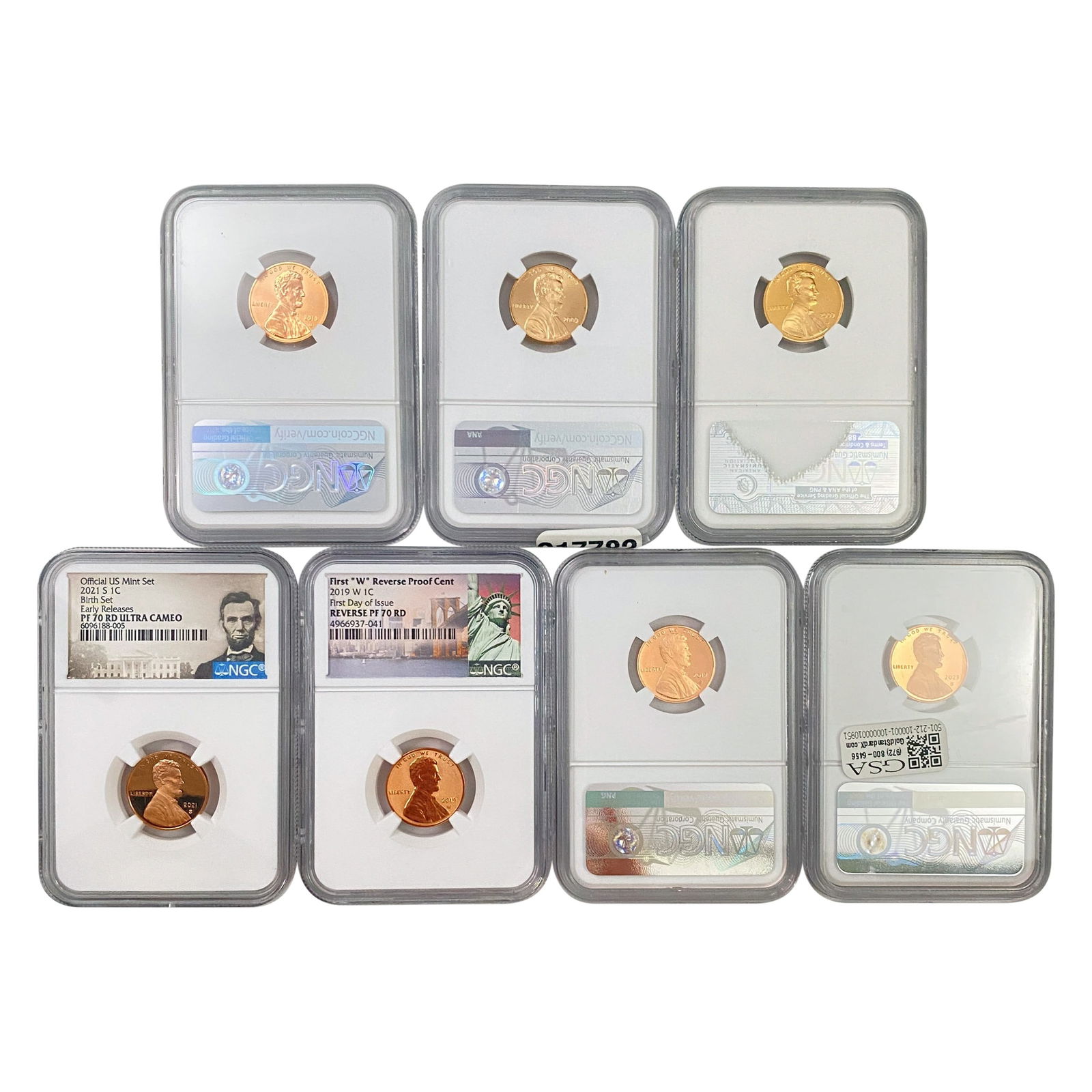 [7 Coins] 2009-2023 Lincoln Shield/Comm. Penny Lot (1 of 2)