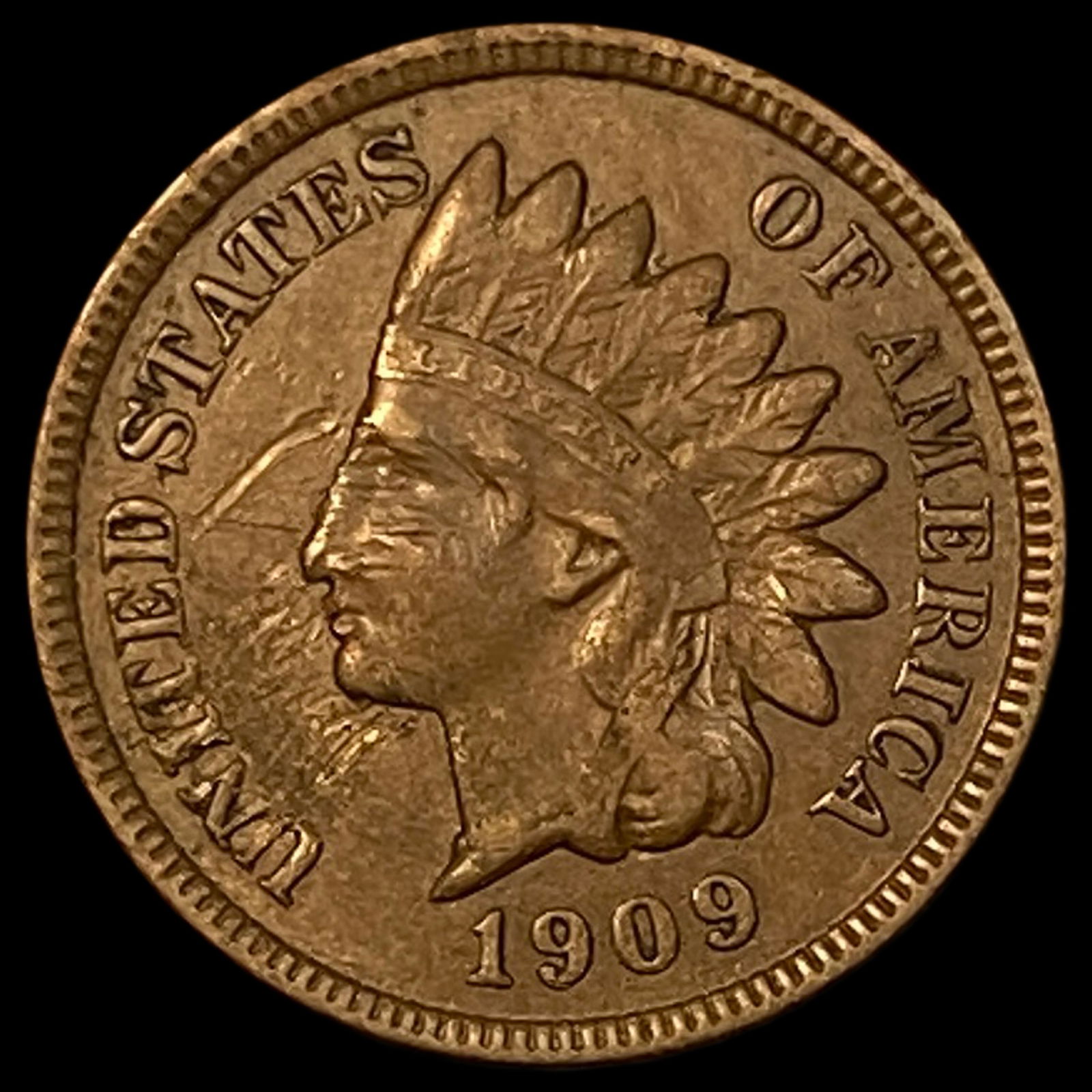1909-S Indian Head Cent CLOSELY UNCIRCULATED (1 of 2)