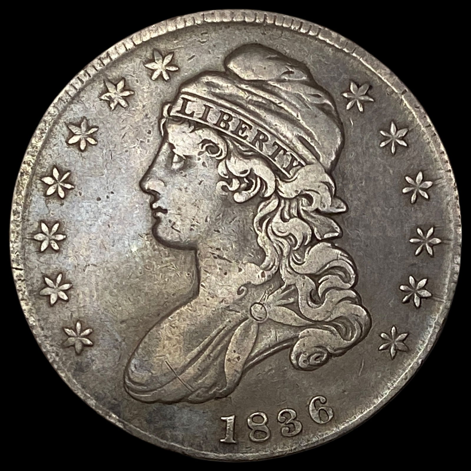1836 Capped Bust Half Dollar NEARLY UNCIRCULATED (1 of 2)