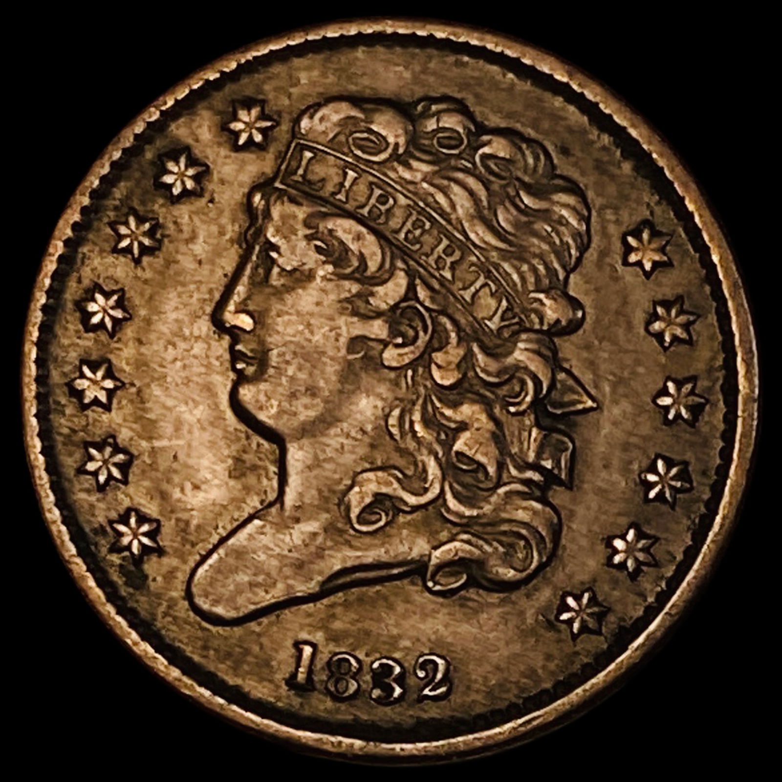 1832 Classic Head Half Cent ABOUT UNCIRCULATED (1 of 2)
