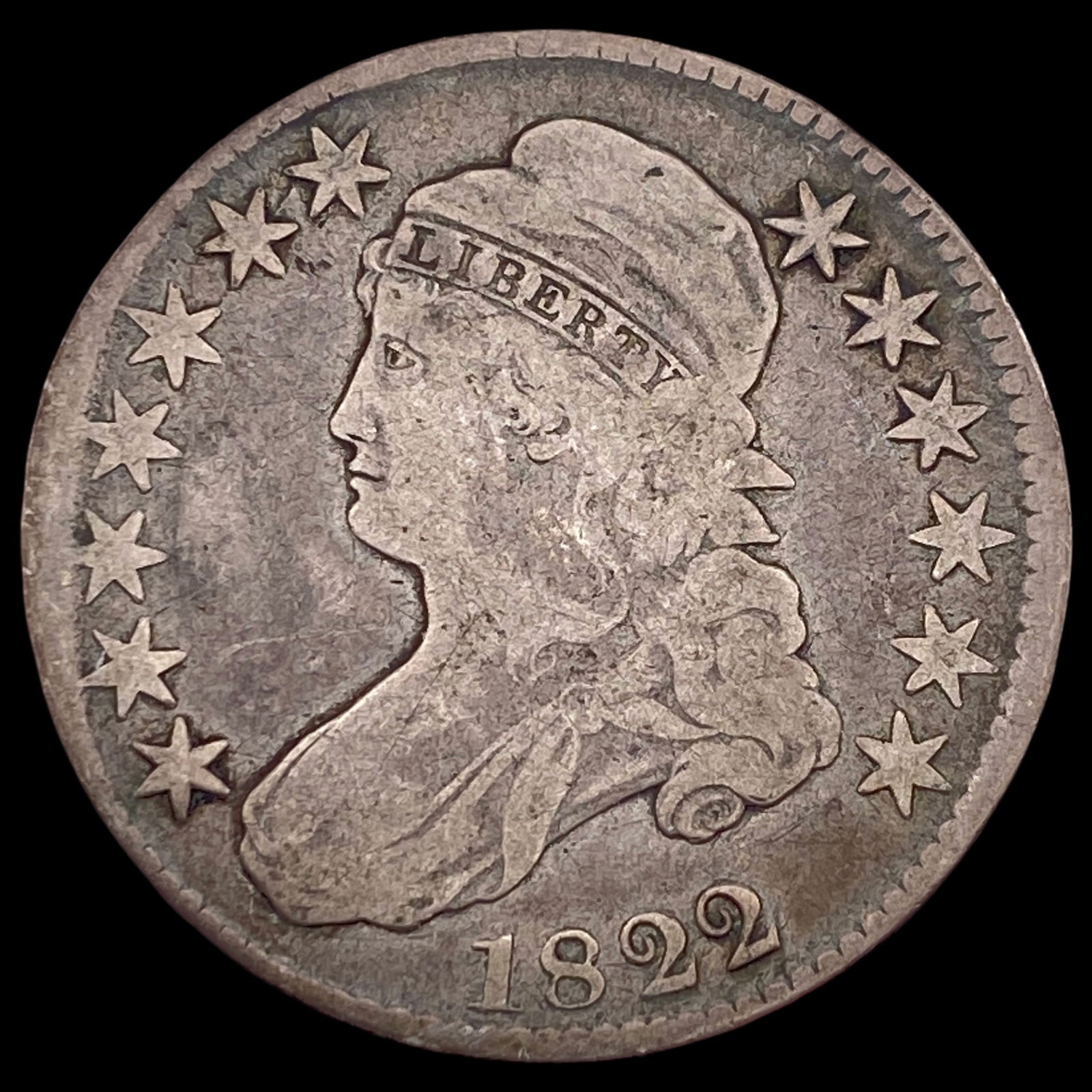 1822 Capped Bust Half Dollar NICELY CIRCULATED (1 of 2)