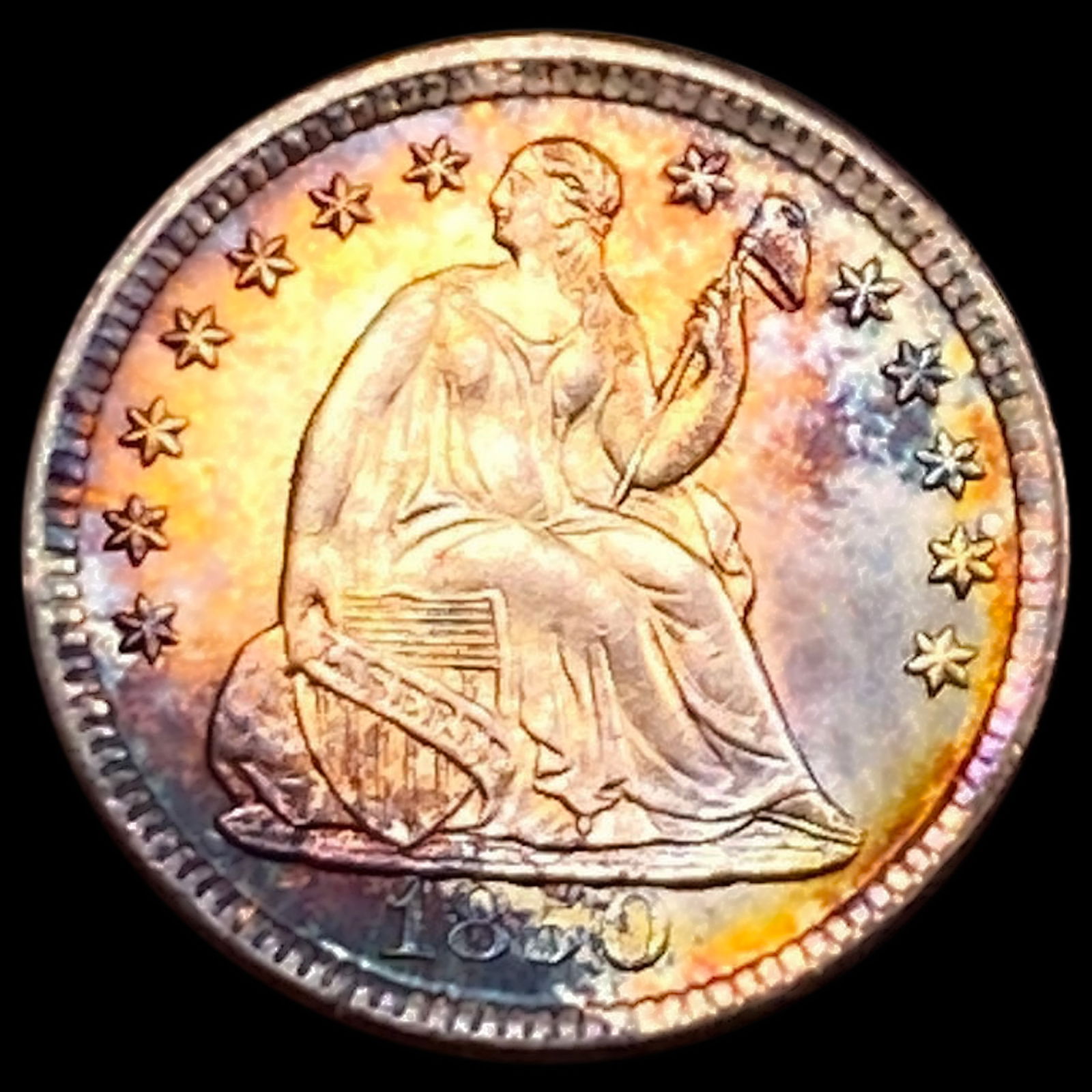1850 Seated Liberty Half Dime CHOICE BU (1 of 2)