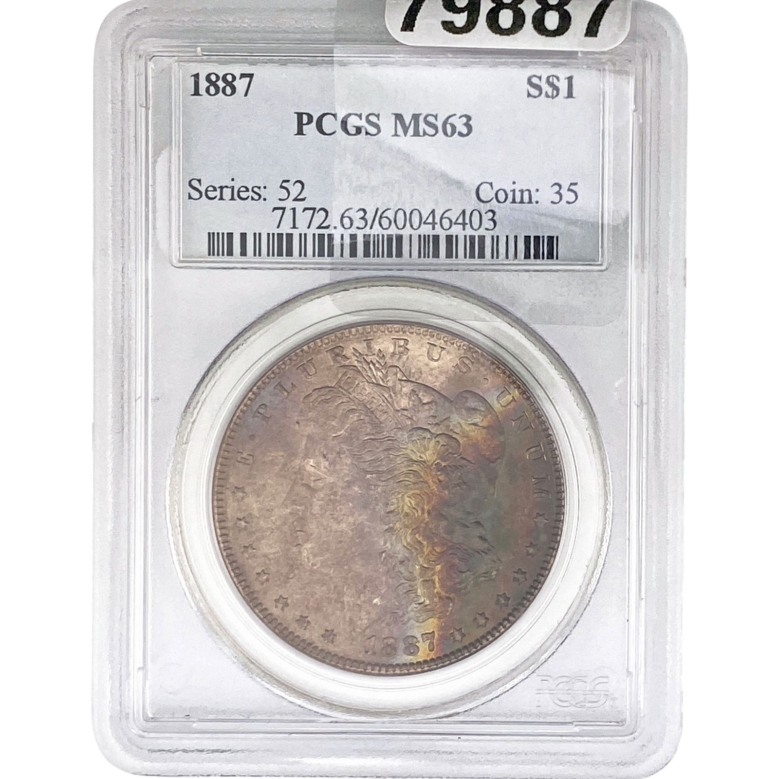 1887 Morgan Silver Dollar PCGS MS63 (1 of 2)