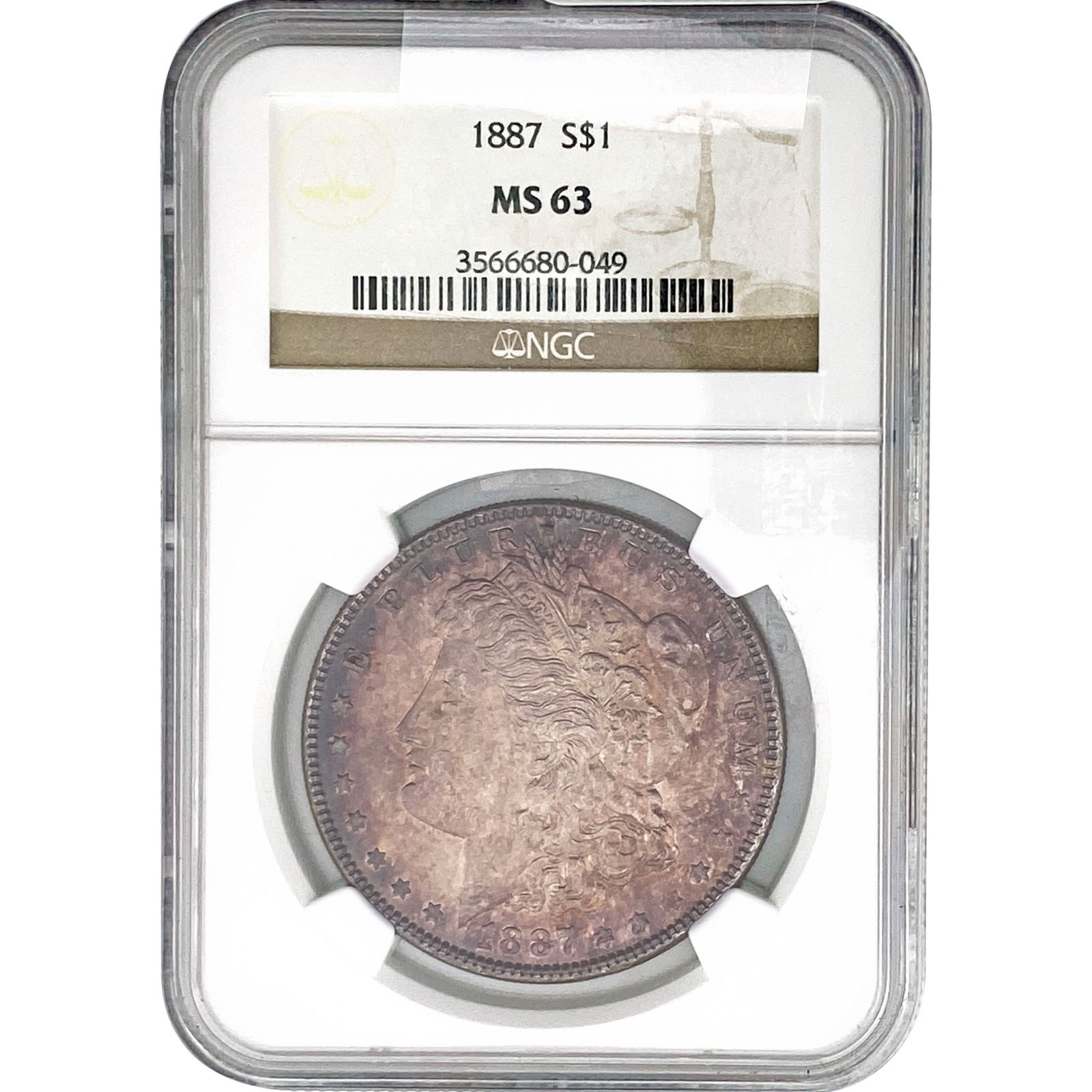 1887 Morgan Silver Dollar NGC MS63 (1 of 2)
