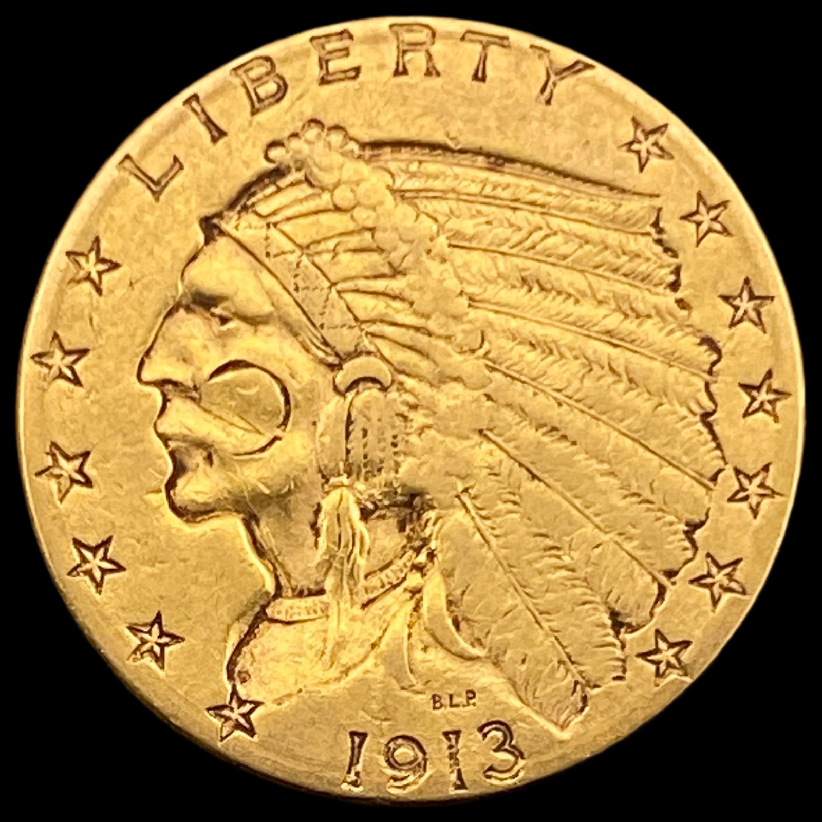 1913 Indian Head Gold $2.5 Quarter Eagle HIGH GRADE: 1913 Indian Head Gold $2.5 Quarter Eagle HIGH GRADE