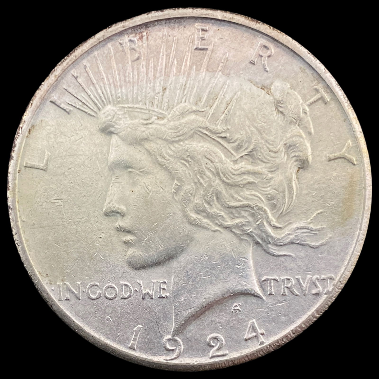 1924-S Silver Peace Dollar CLOSELY UNCIRCULATED (1 of 2)