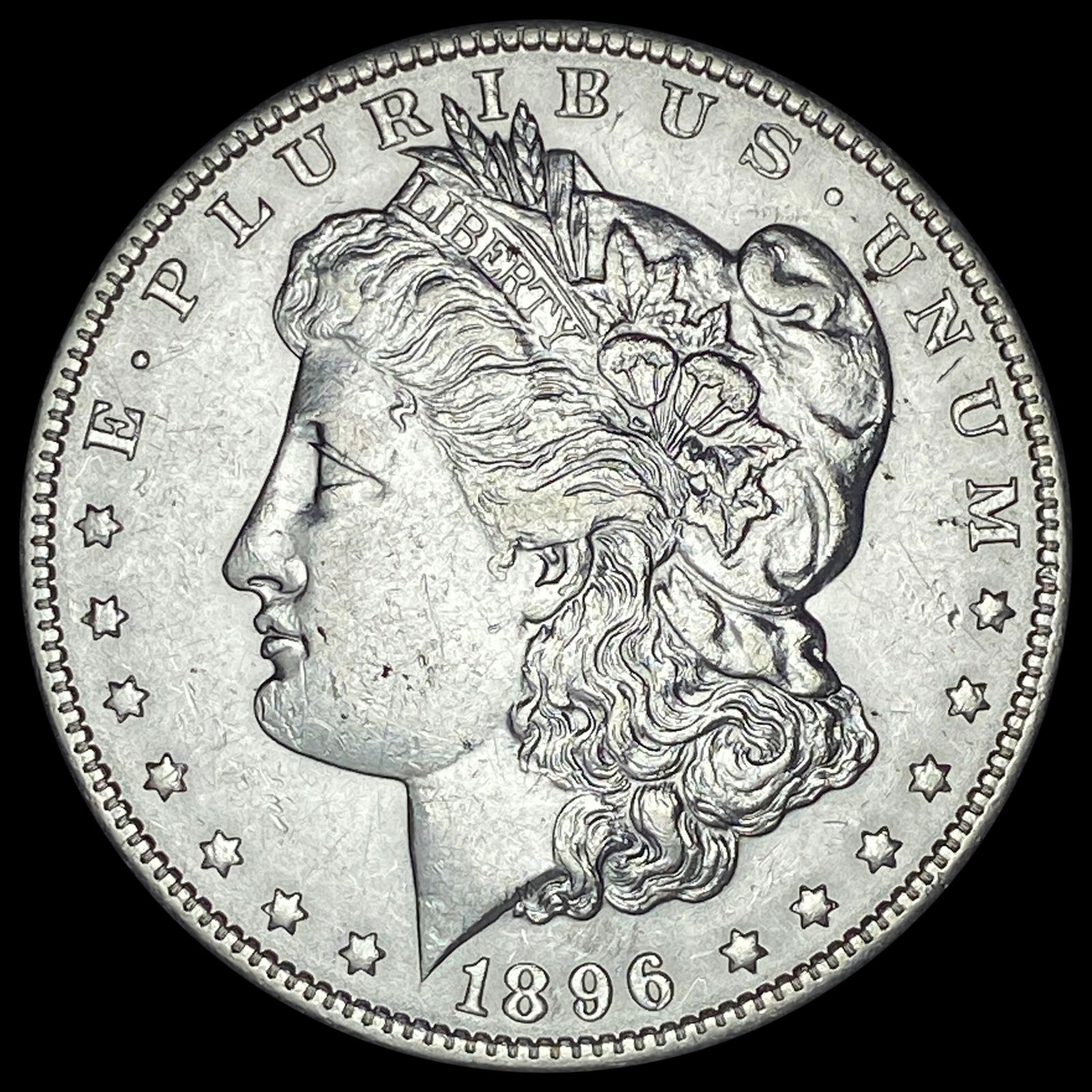 1896 Silver Morgan Dollar CLOSELY  UNCIRCULATED (1 of 2)