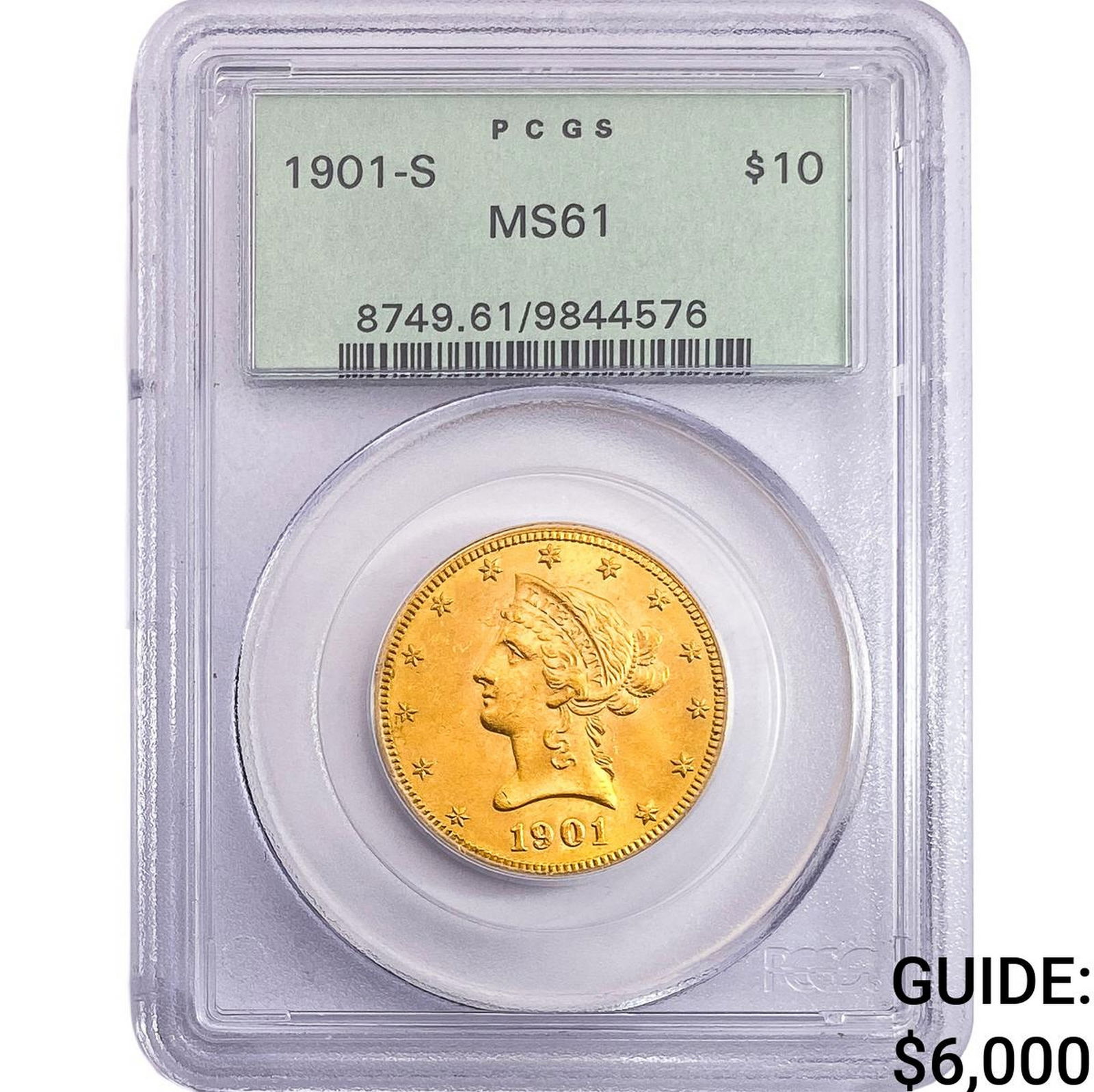 1901-S $10 Gold Eagle PCGS MS61 (1 of 2)