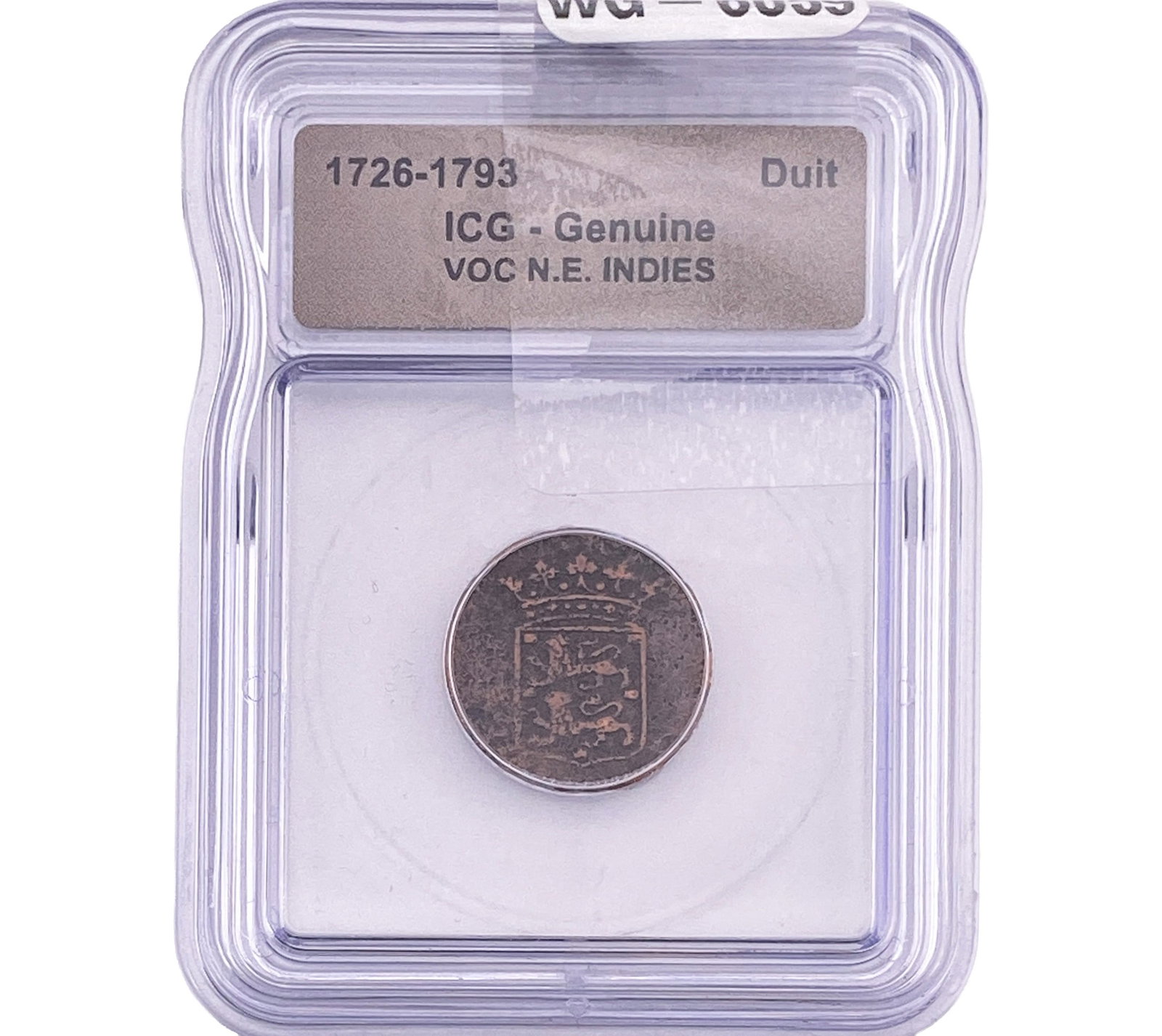 1726-1793 VOV N.E. INDIES Duit ICG Genuine: 1726-1793 VOV N.E. INDIES Duit ICG Genuine