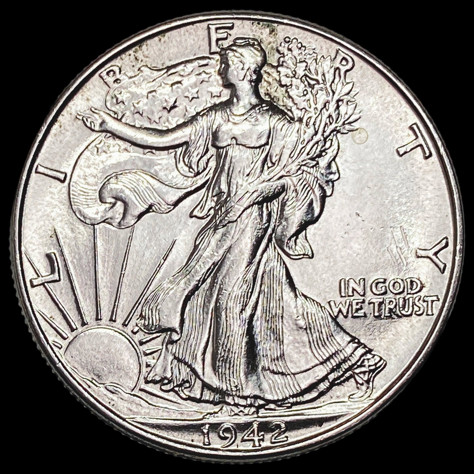 1942 Silver Walking Liberty Half Dollar UNCIRCULATED: 1942 Silver Walking Liberty Half Dollar UNCIRCULATED