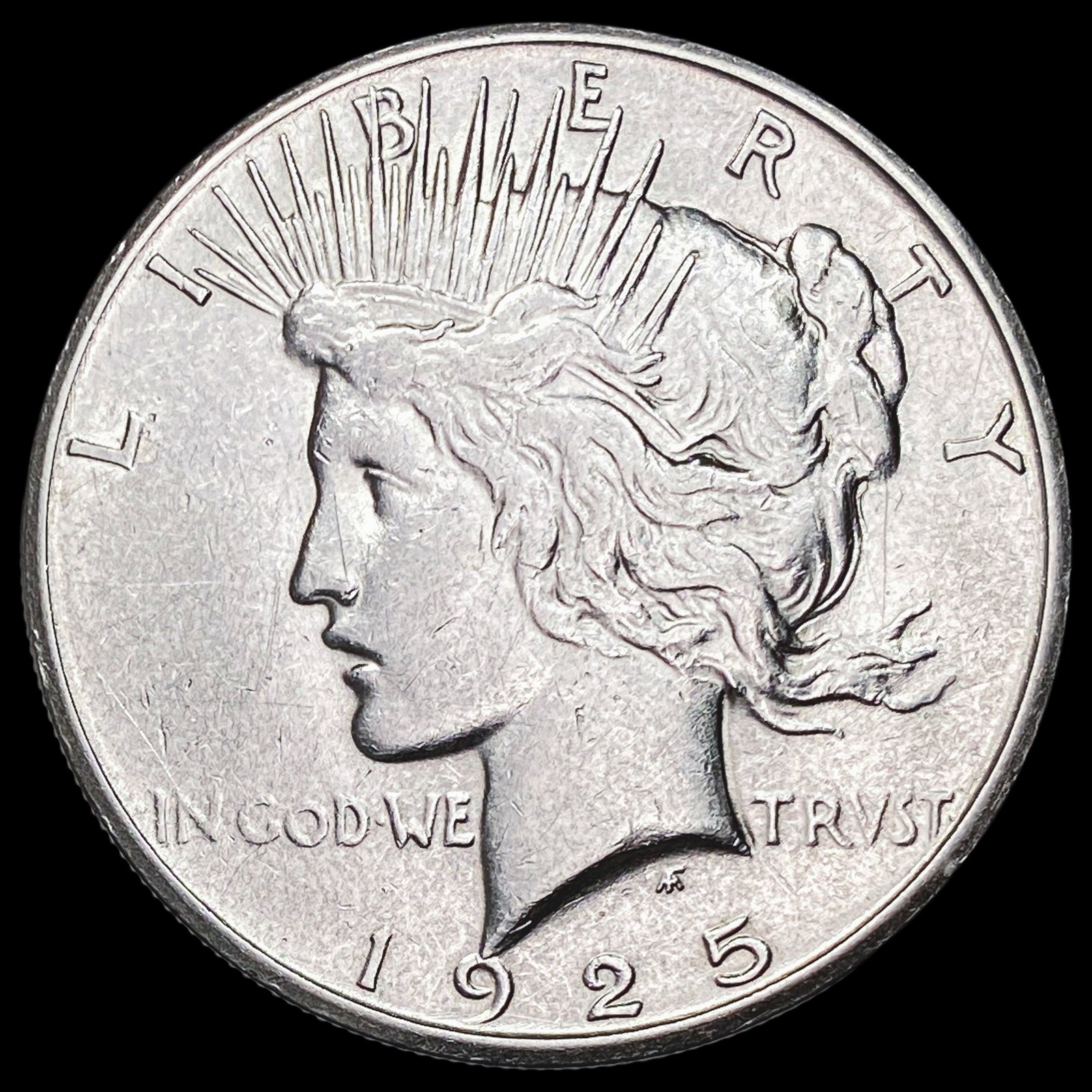 1925-S Silver Peace Dollar CLOSELY UNCIRCULATED: 1925-S Silver Peace Dollar CLOSELY UNCIRCULATED