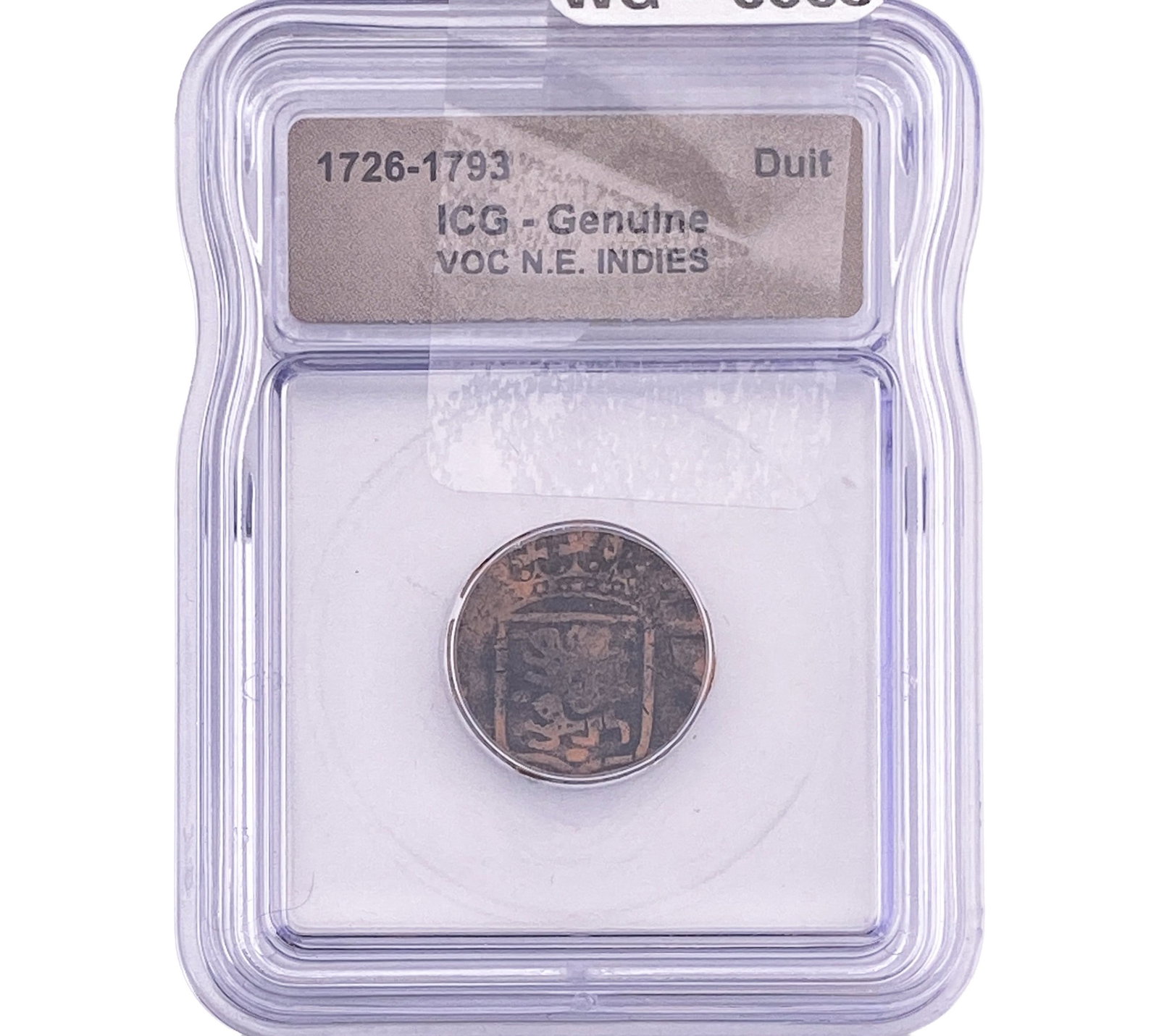 1726-1793 VOC N.E. INDIES Duit ICG Genuine: 1726-1793 VOC N.E. INDIES Duit ICG Genuine