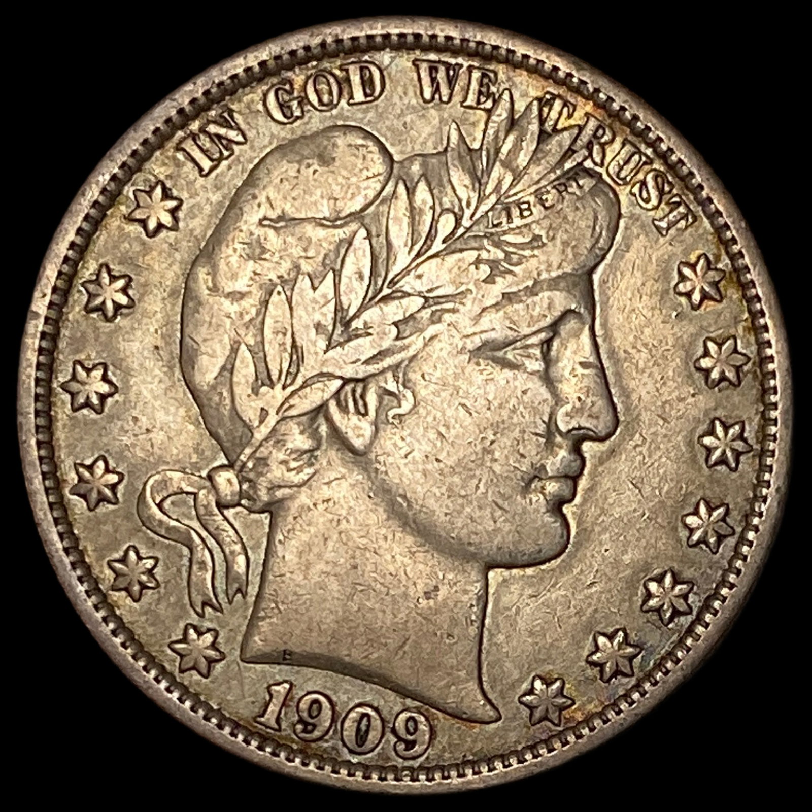 1909 Barber Half Dollar NEARLY UNCIRCULATED: 1909 Barber Half Dollar NEARLY UNCIRCULATED