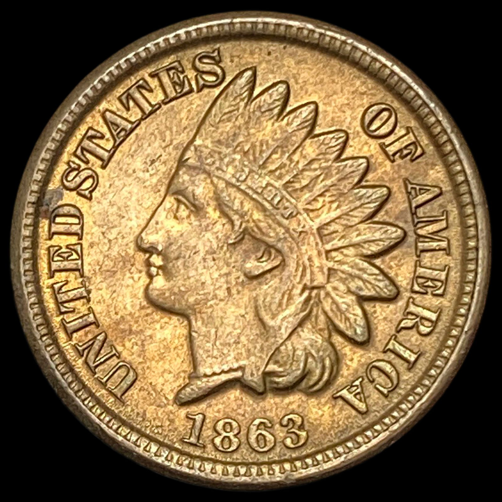 1863 Indian Head Cent CHOICE AU (1 of 2)