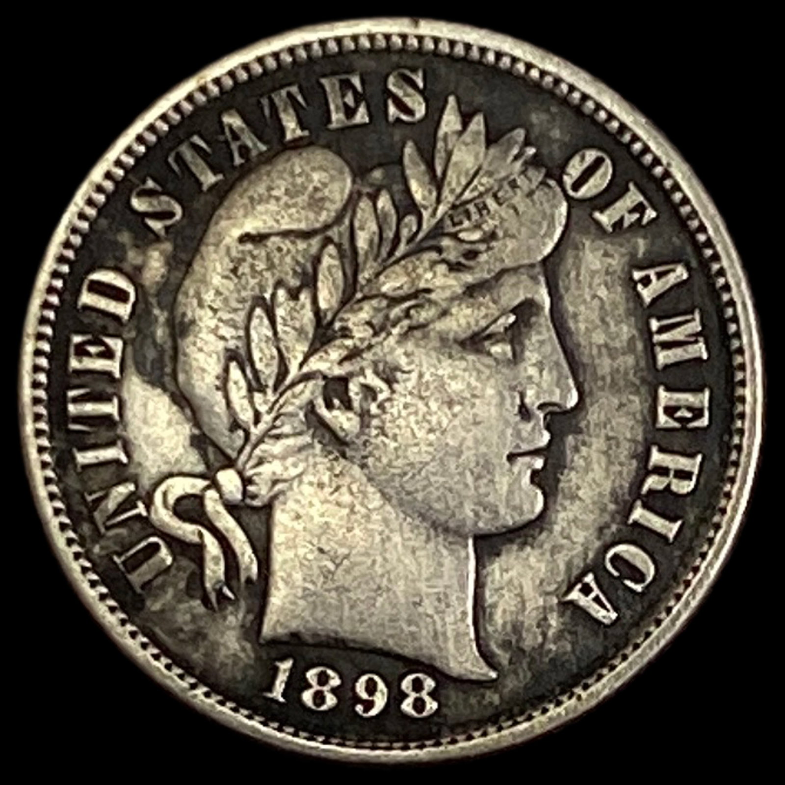 1898 Barber Dime NEARLY UNCIRCULATED: 1898 Barber Dime NEARLY UNCIRCULATED