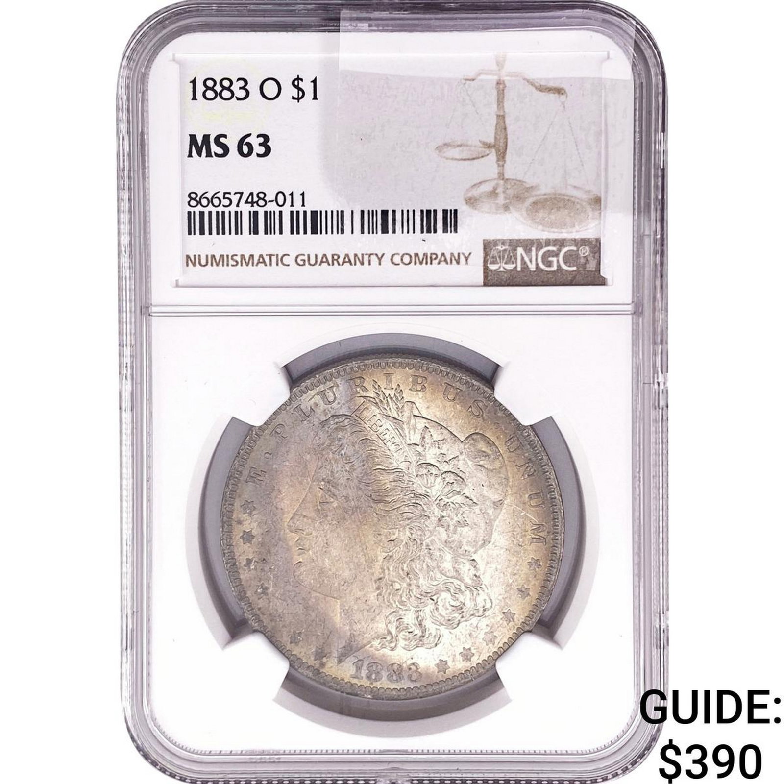 1883-O Morgan Silver Dollar NGC MS63: 1883-O Morgan Silver Dollar NGC MS63