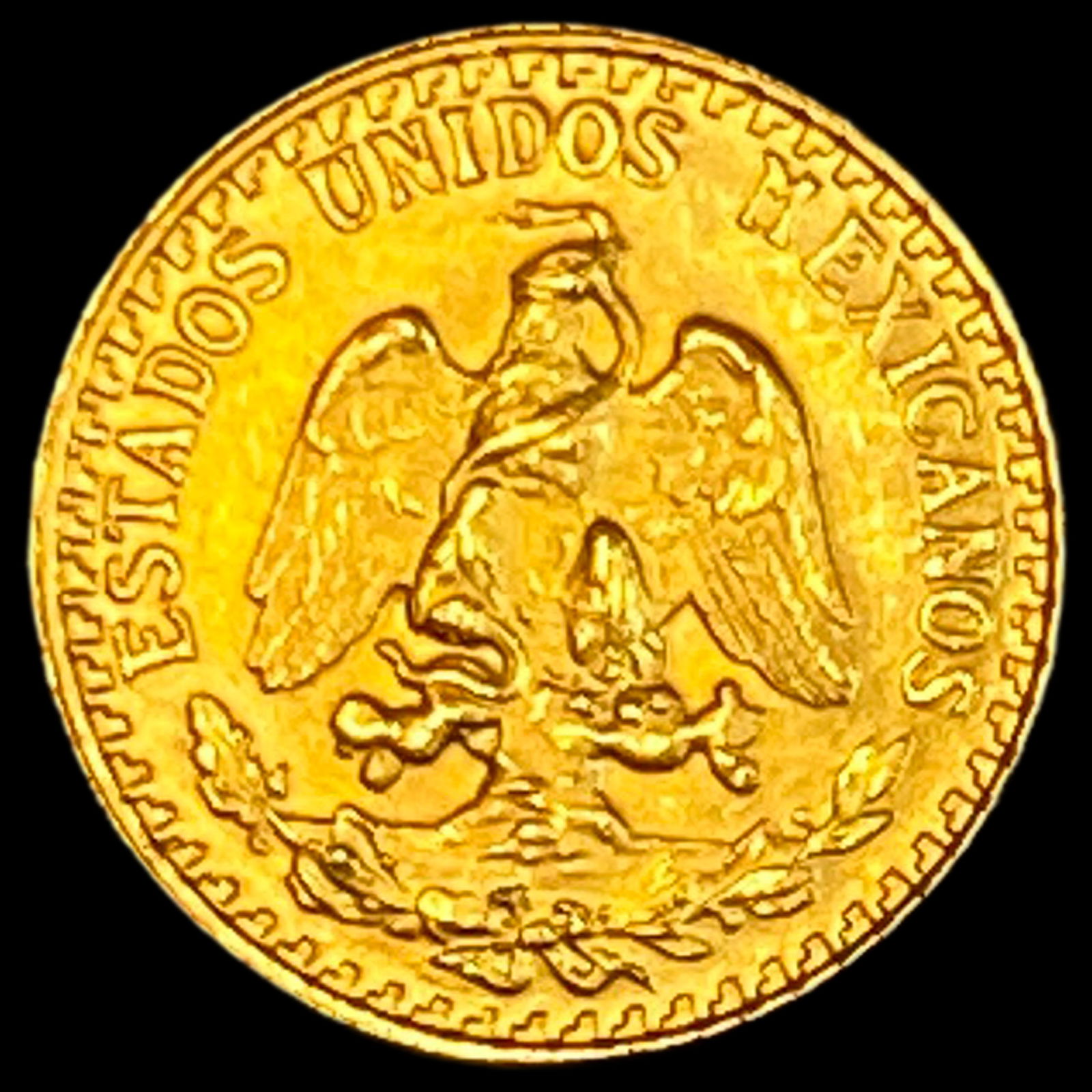 1945 Mexico Gold 2 Pesos .0455oz GEM BU: 1945 Mexico Gold 2 Pesos .0455oz GEM BU