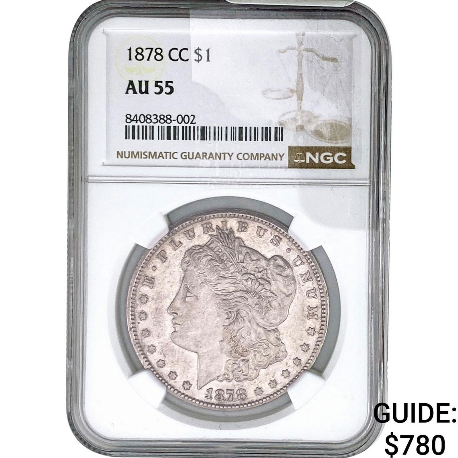 1878-CC Morgan Silver Dollar NGC AU55 (1 of 2)