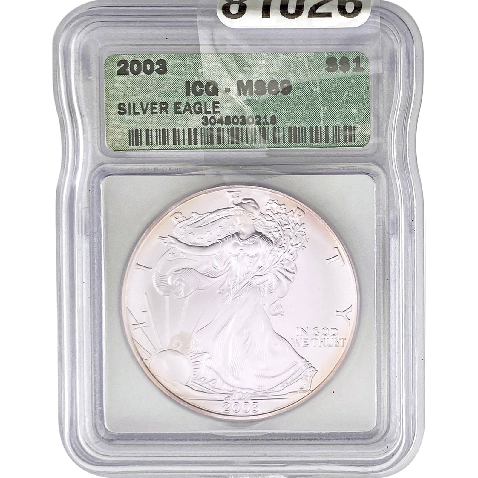 2003 Silver Eagle ICG MS69: 2003 Silver Eagle ICG MS69