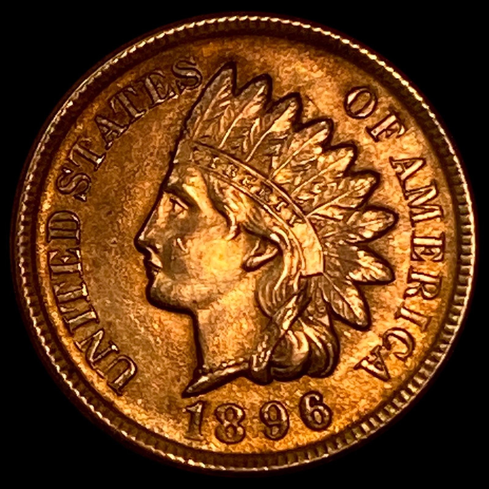 1896 Red Indian Head Cent UNCIRCULATED: 1896 Red Indian Head Cent UNCIRCULATED