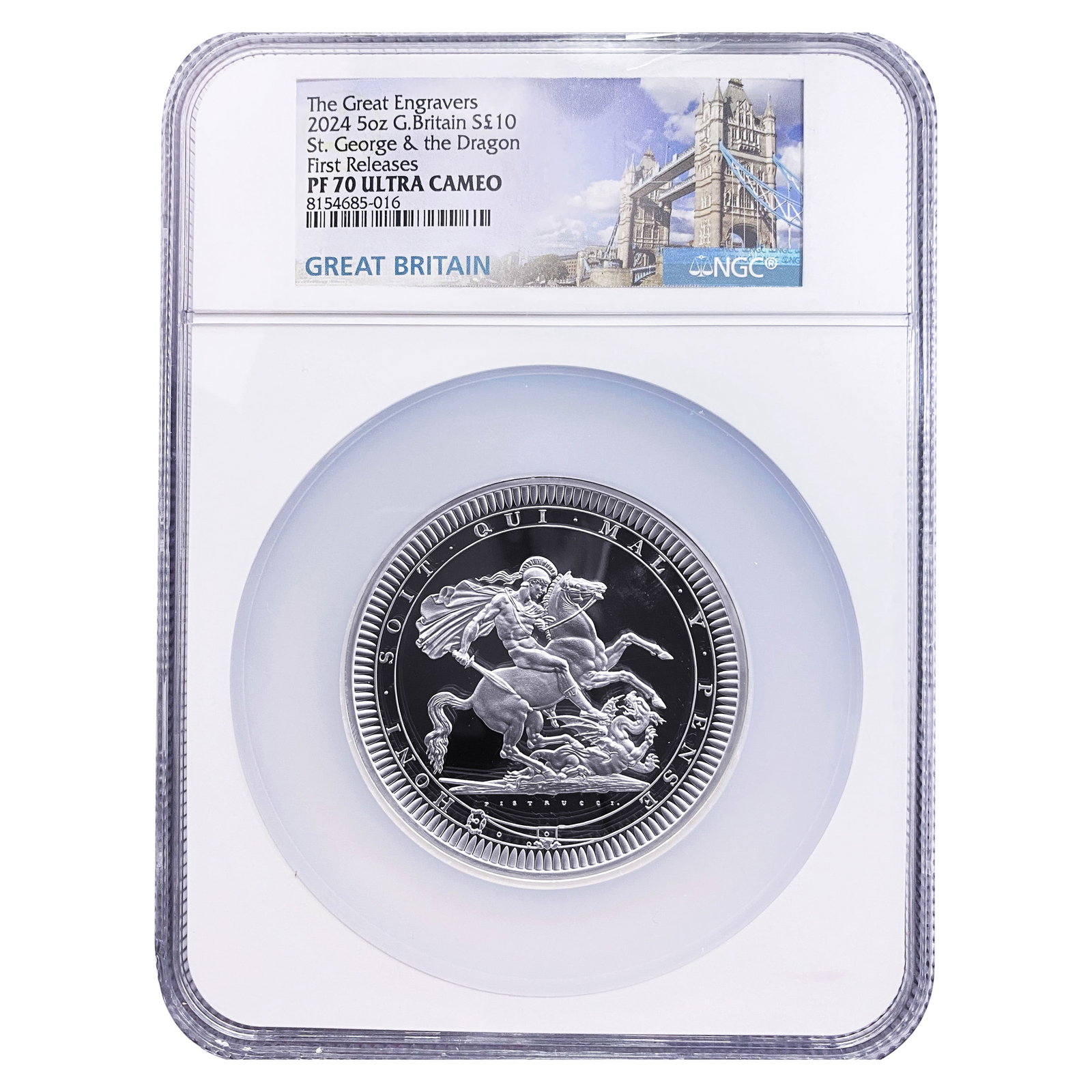 2024 Great Britain 5oz Silver £10 NGC PF70: 2024 Great Britain 5oz Silver £10 NGC PF70