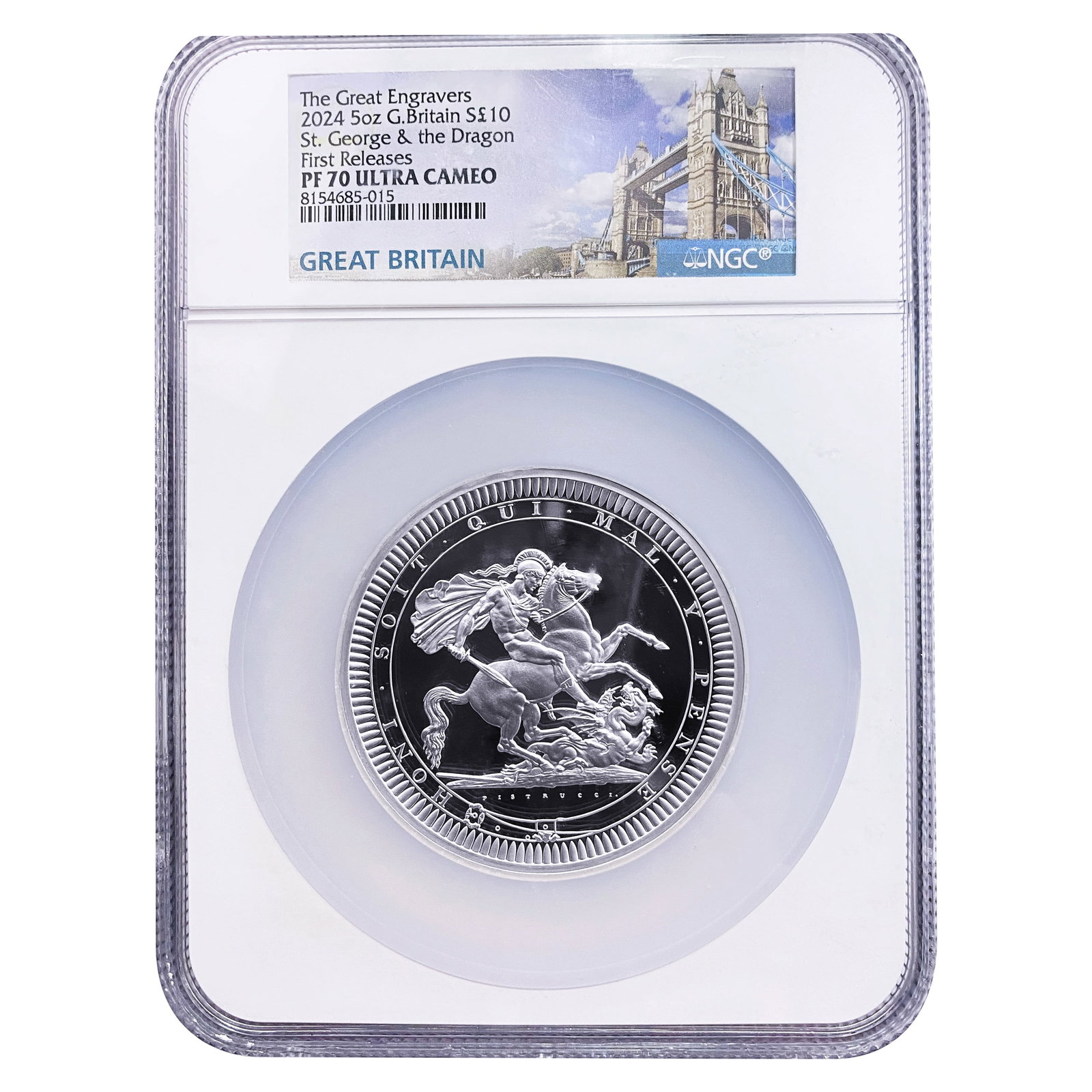 2024 Great Britain 5oz Silver £10 NGC PF70: 2024 Great Britain 5oz Silver £10 NGC PF70