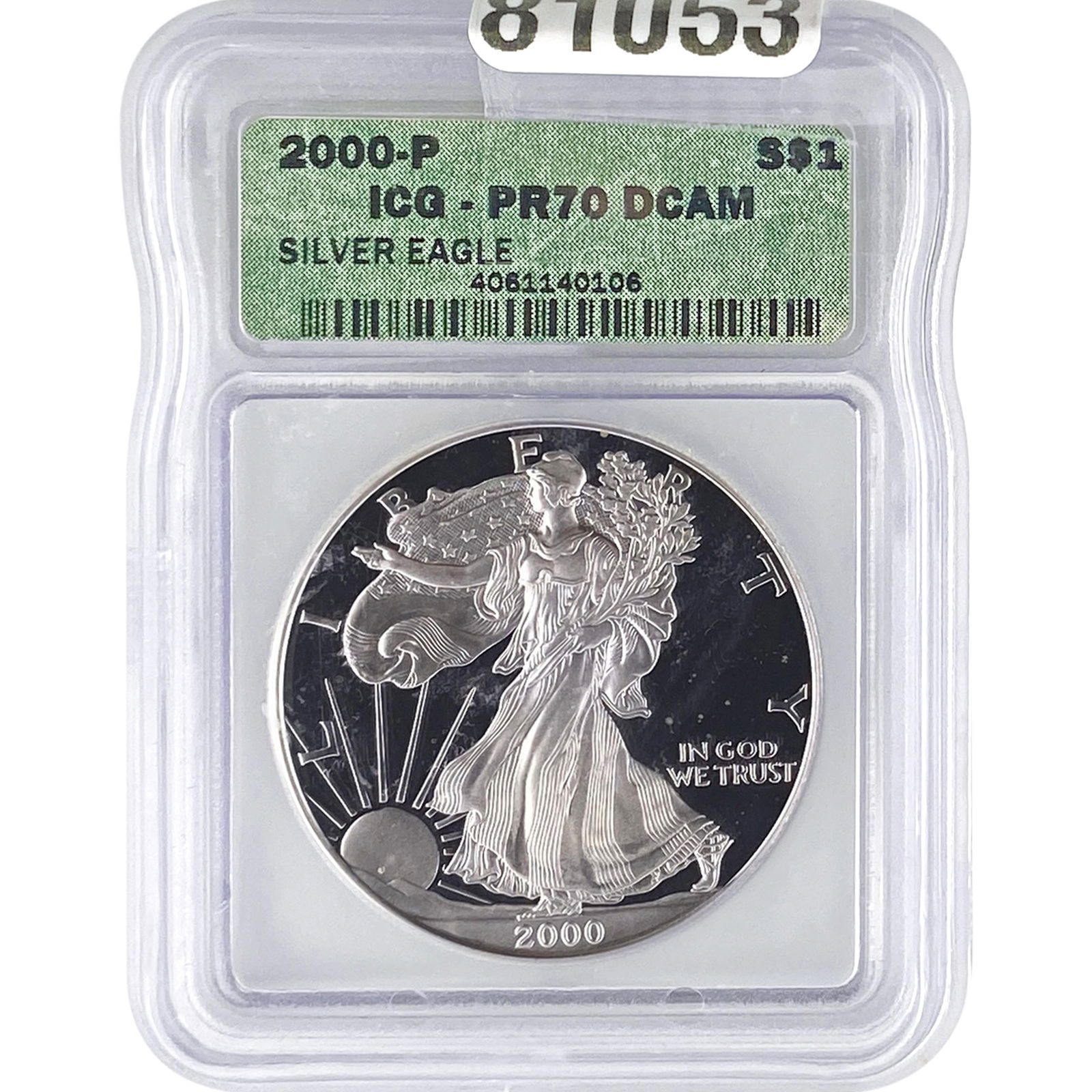 2000-P Silver Eagle ICG PR70 DCAM (1 of 2)