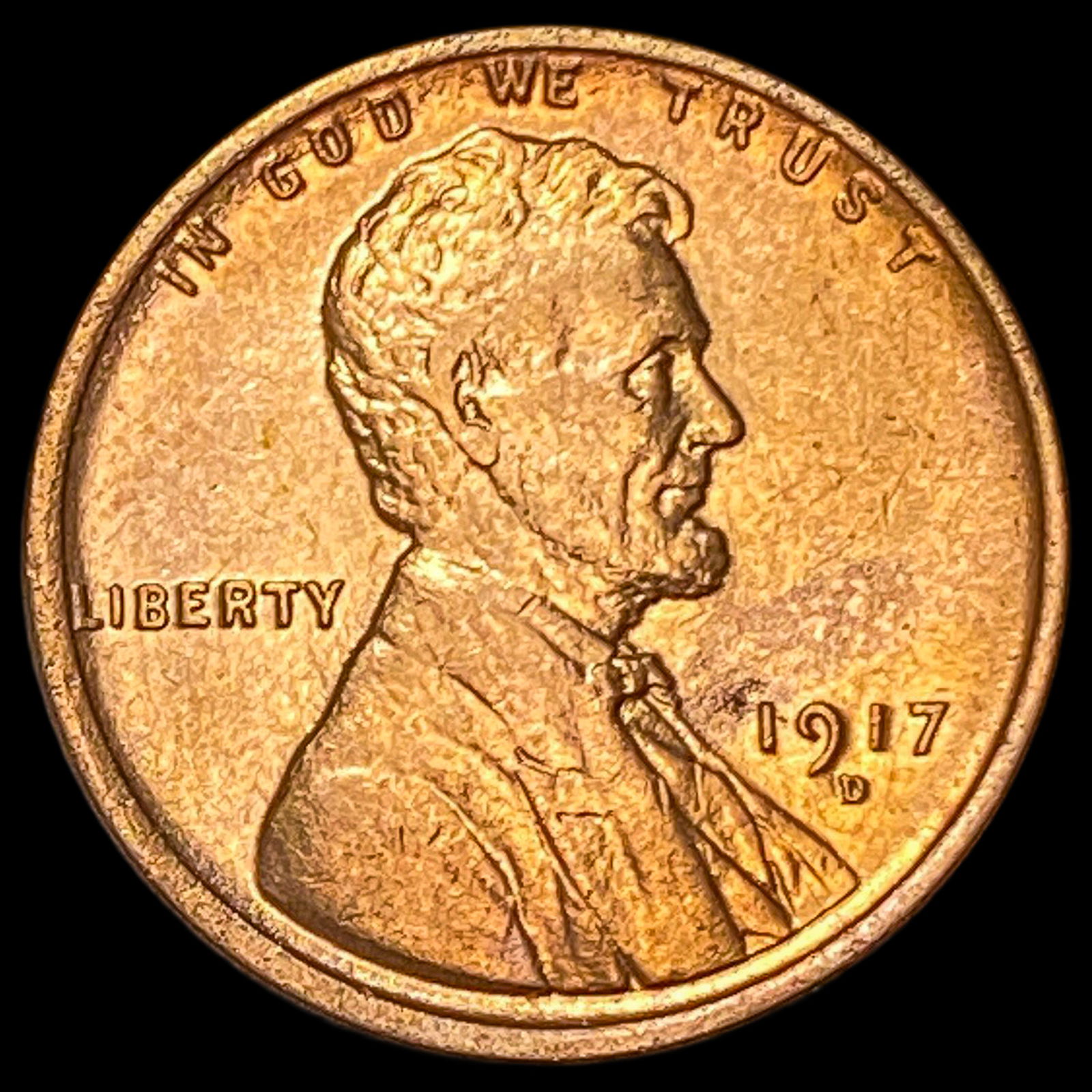 1917-D Red Lincoln Wheat Cent UNCIRCULATED (1 of 2)