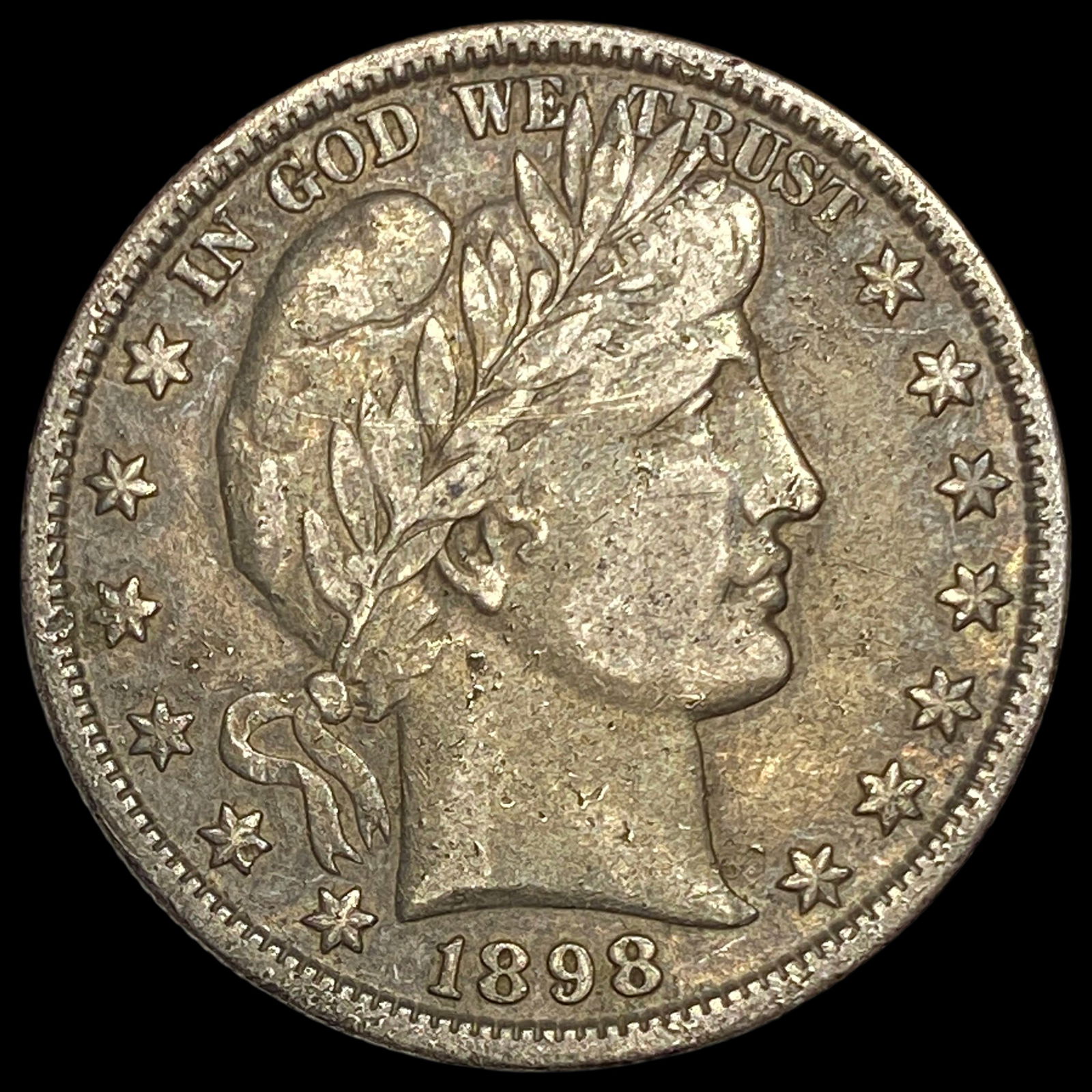 1898 Silver Barber Half Dollar NEARLY UNCIRCULATED (1 of 2)