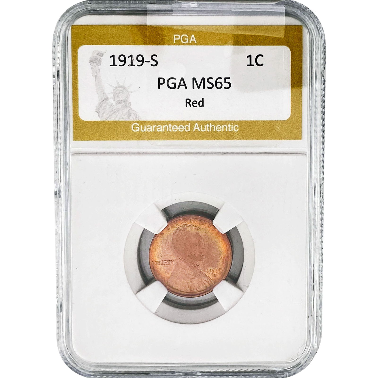 1919-S Wheat Cent PGA MS65 Red (1 of 2)