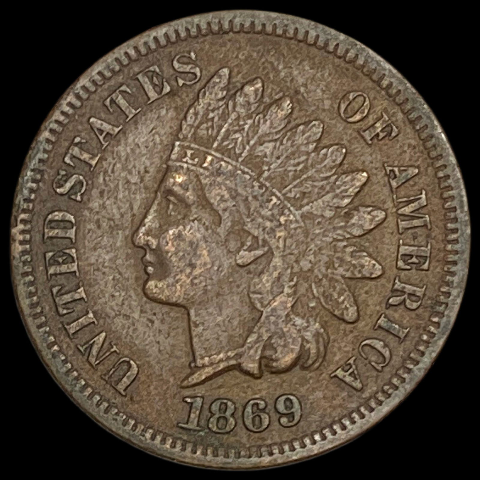 1869 Indian Head Cent CLOSELY UNCIRCULATED (1 of 2)
