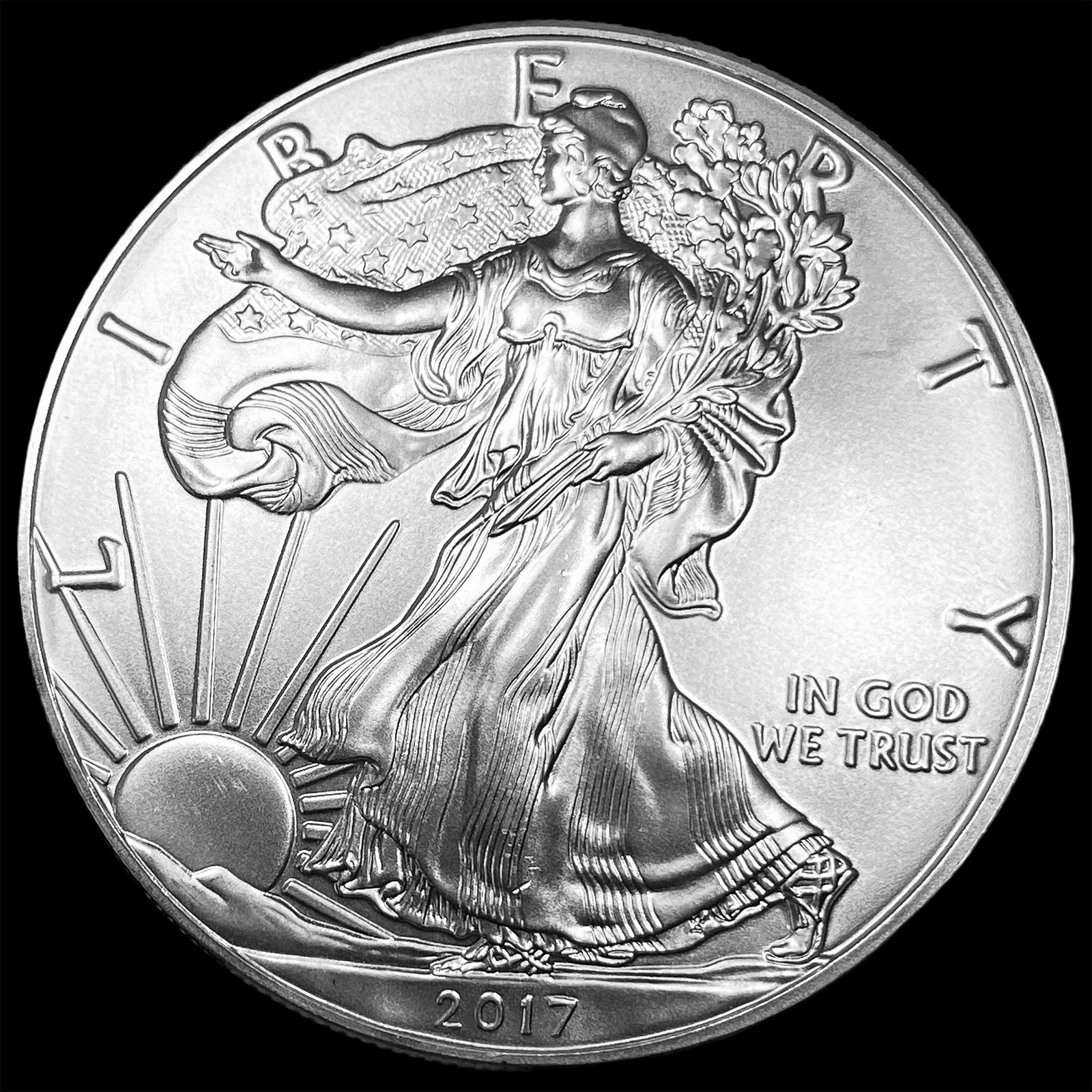 2017 1 oz Silver American Eagle $1 SUPERB GEM BU (1 of 2)