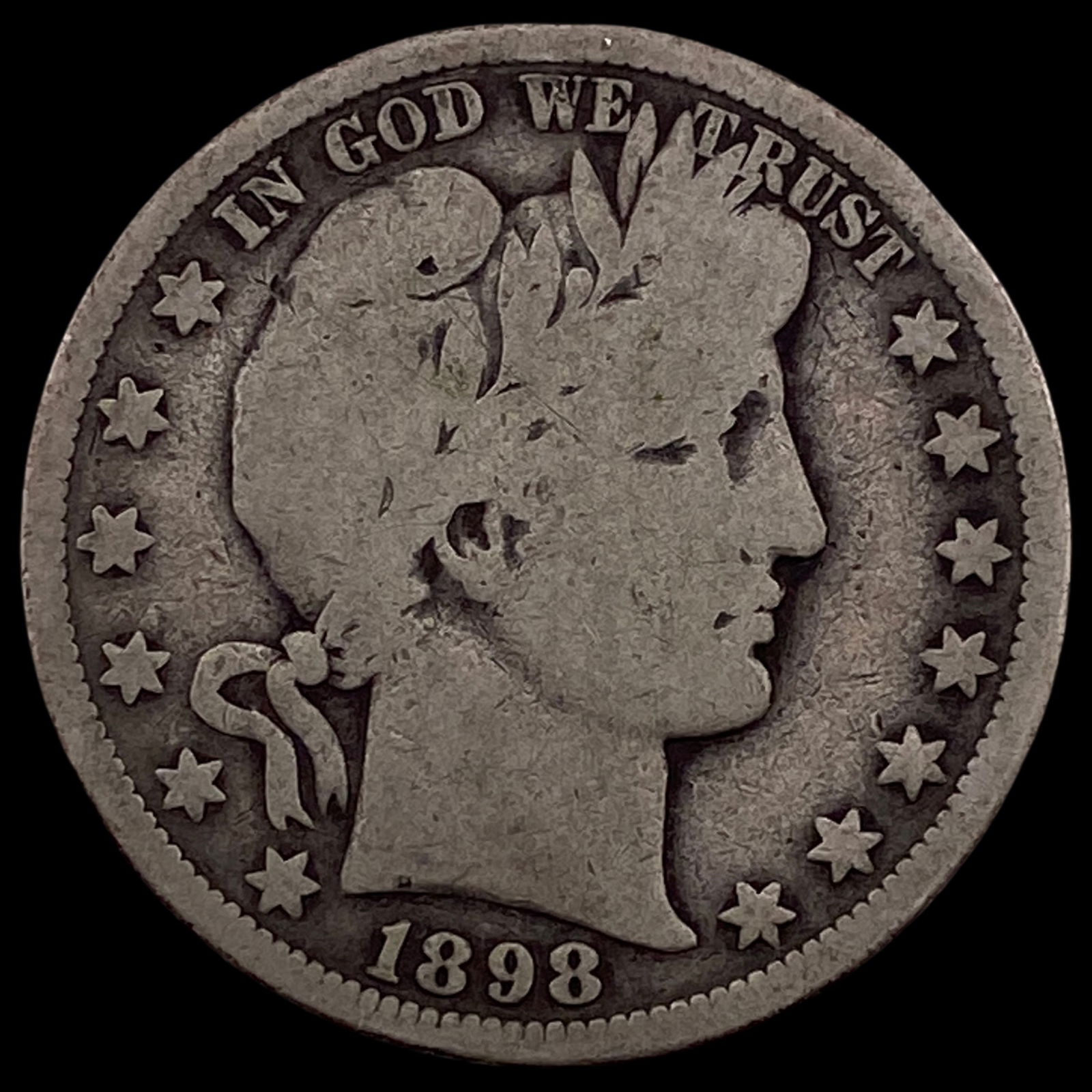 1898-O Silver Barber Half Dollar NICELY  CIRCULATED (1 of 2)