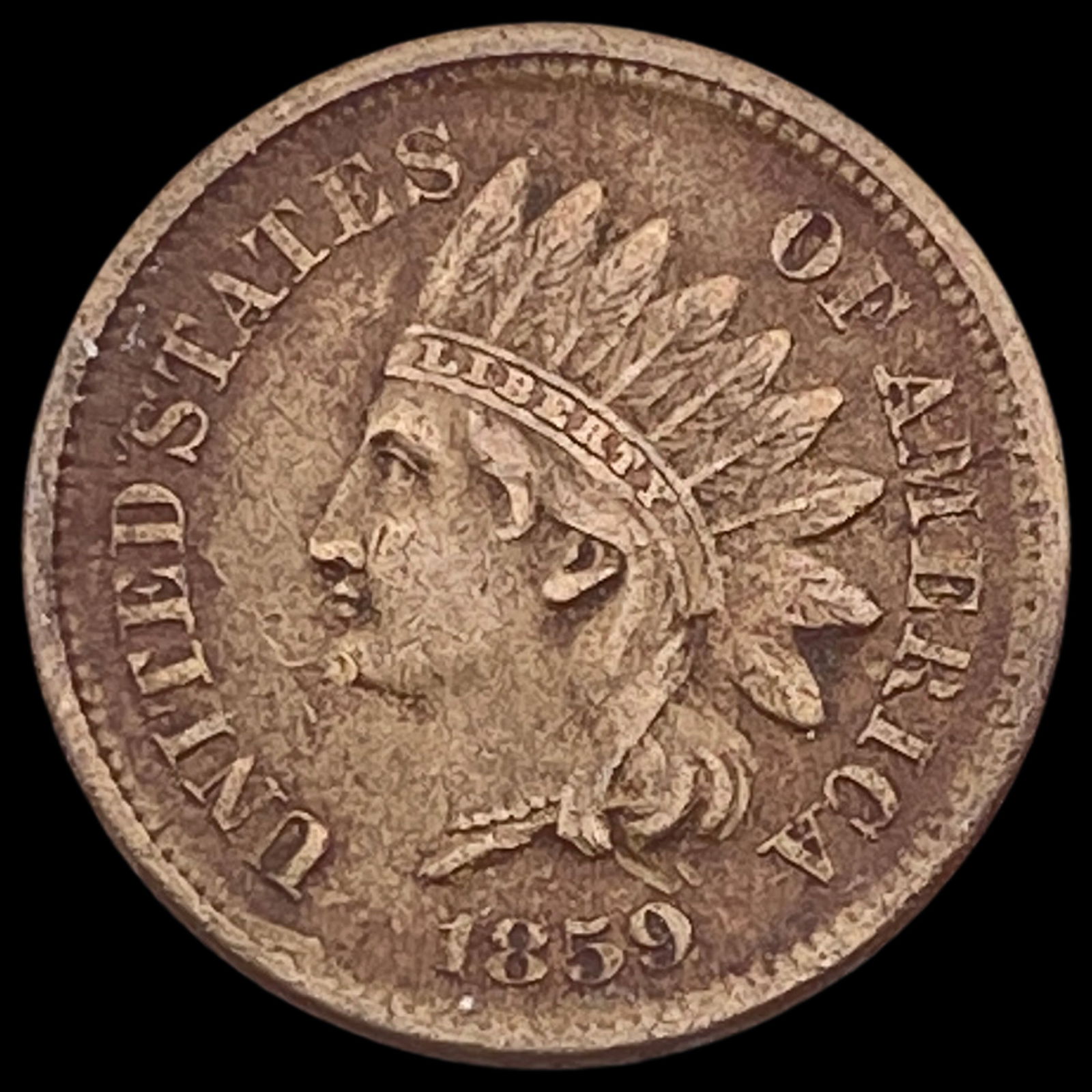 1859 Indian Head Cent NEARLY UNCIRCULATED (1 of 2)