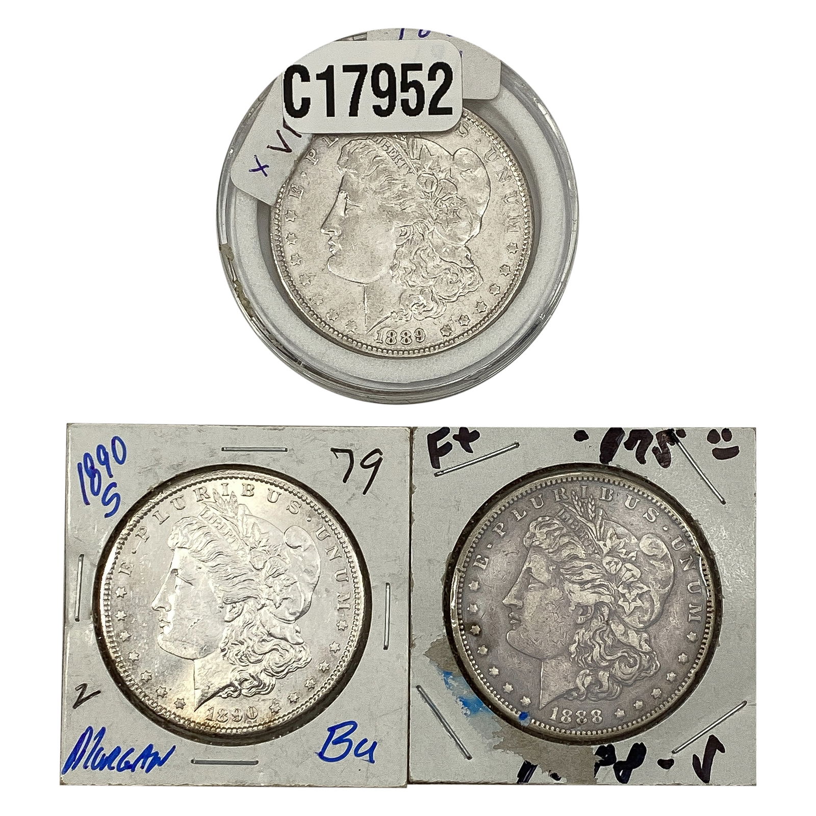 [3 Coins] 1888-1890 Morgan Silver Dollar (1 of 2)