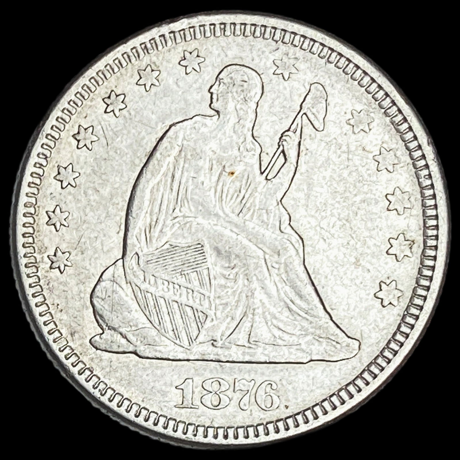 1876 Seated Liberty Quarter CLOSELY  UNCIRCULATED (1 of 2)