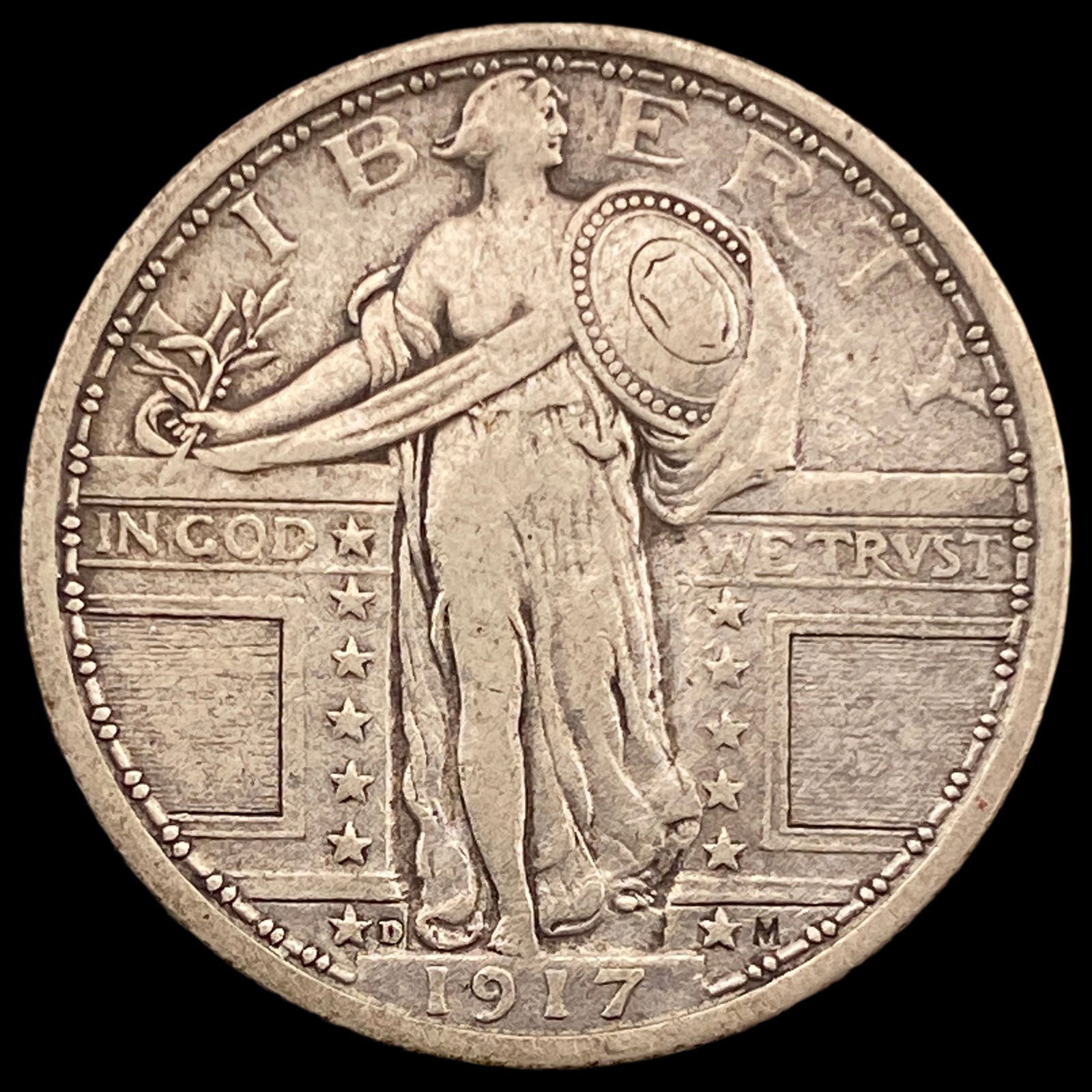 1917-D Type 1 Standing Liberty Quarter NEARLY  UNCIRCULATED (1 of 2)