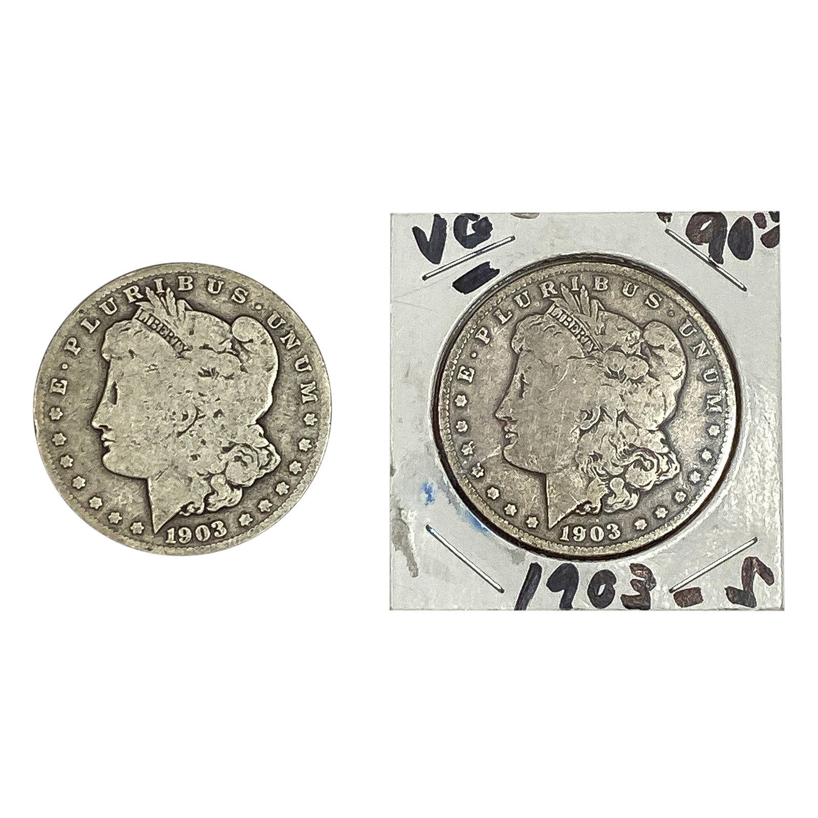 [2 Coins] 1903 Morgan Silver Dollar: [2 Coins] 1903 Morgan Silver Dollar