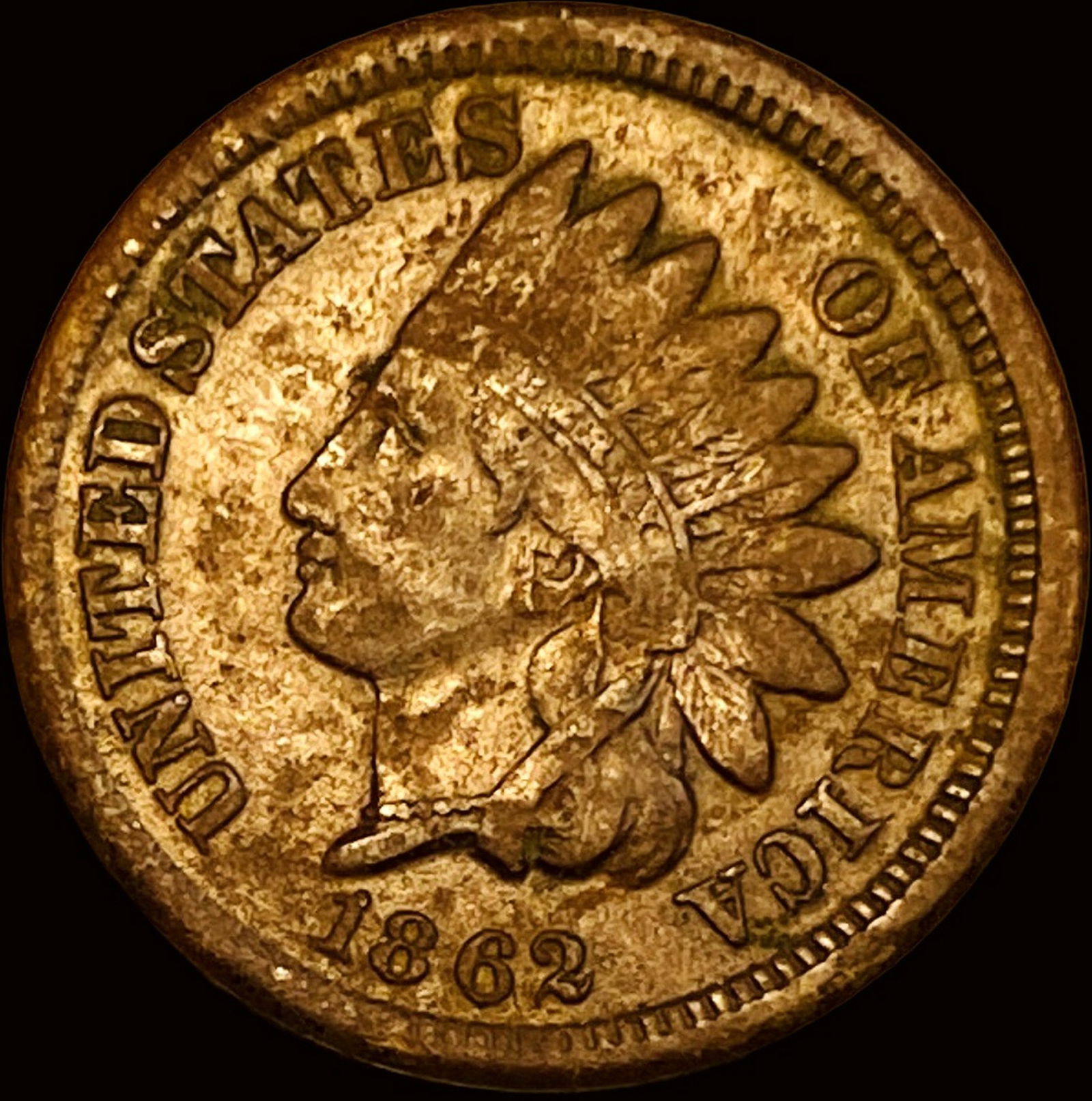 1862 Indian Head Cent NEARLY UNCIRCULATED (1 of 2)