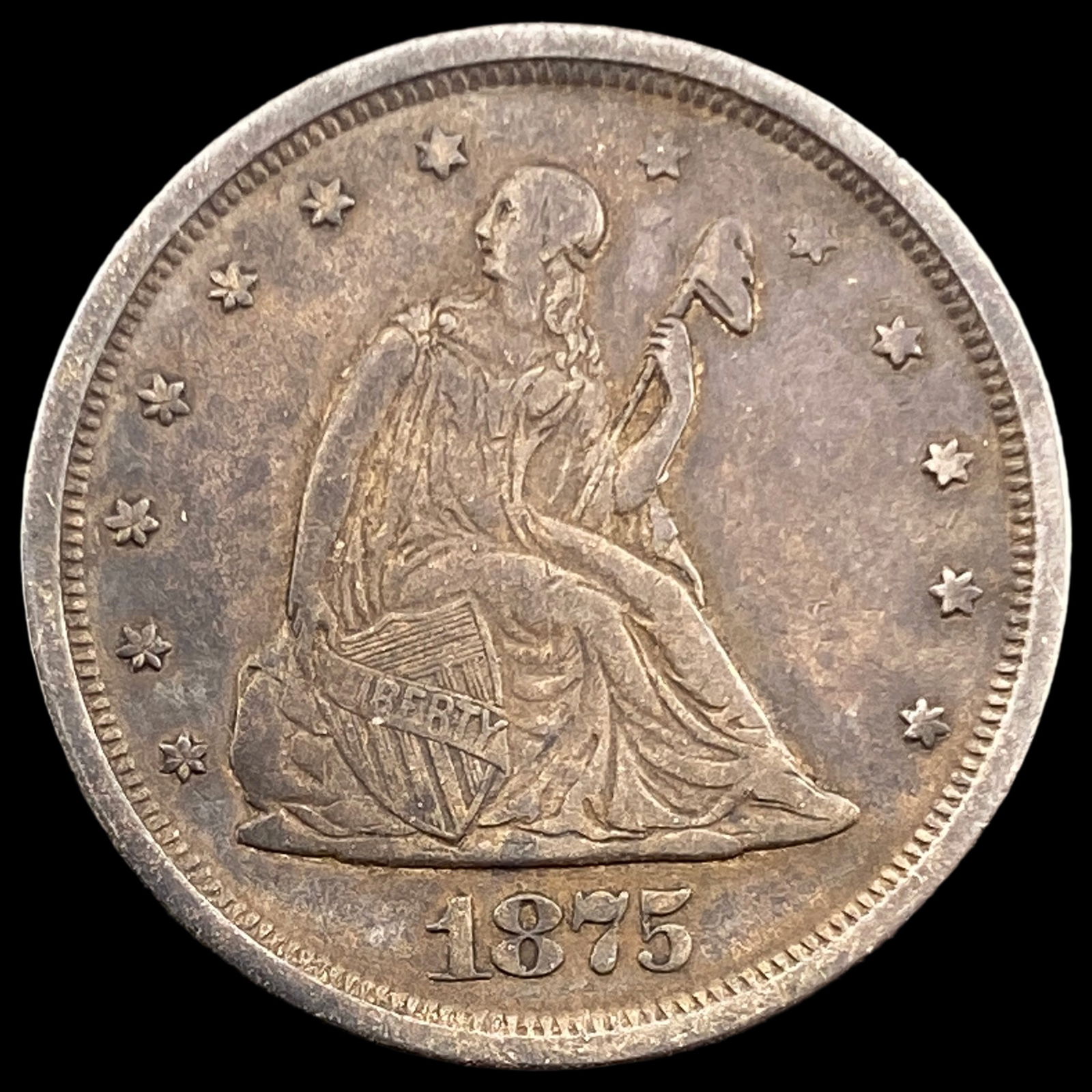 1875-S Silver Twenty Cents CLOSELY  UNCIRCULATED (1 of 2)