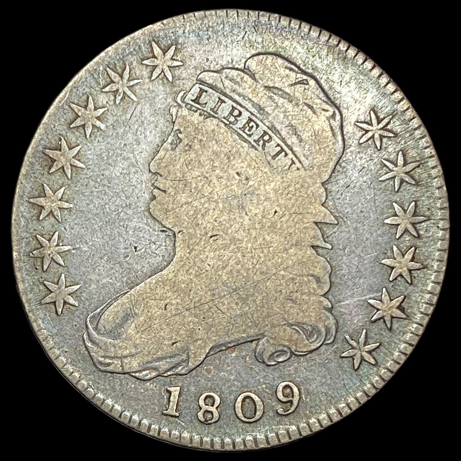 1809 Capped Bust Half Dollar LIGHTLY  CIRCULATED (1 of 2)