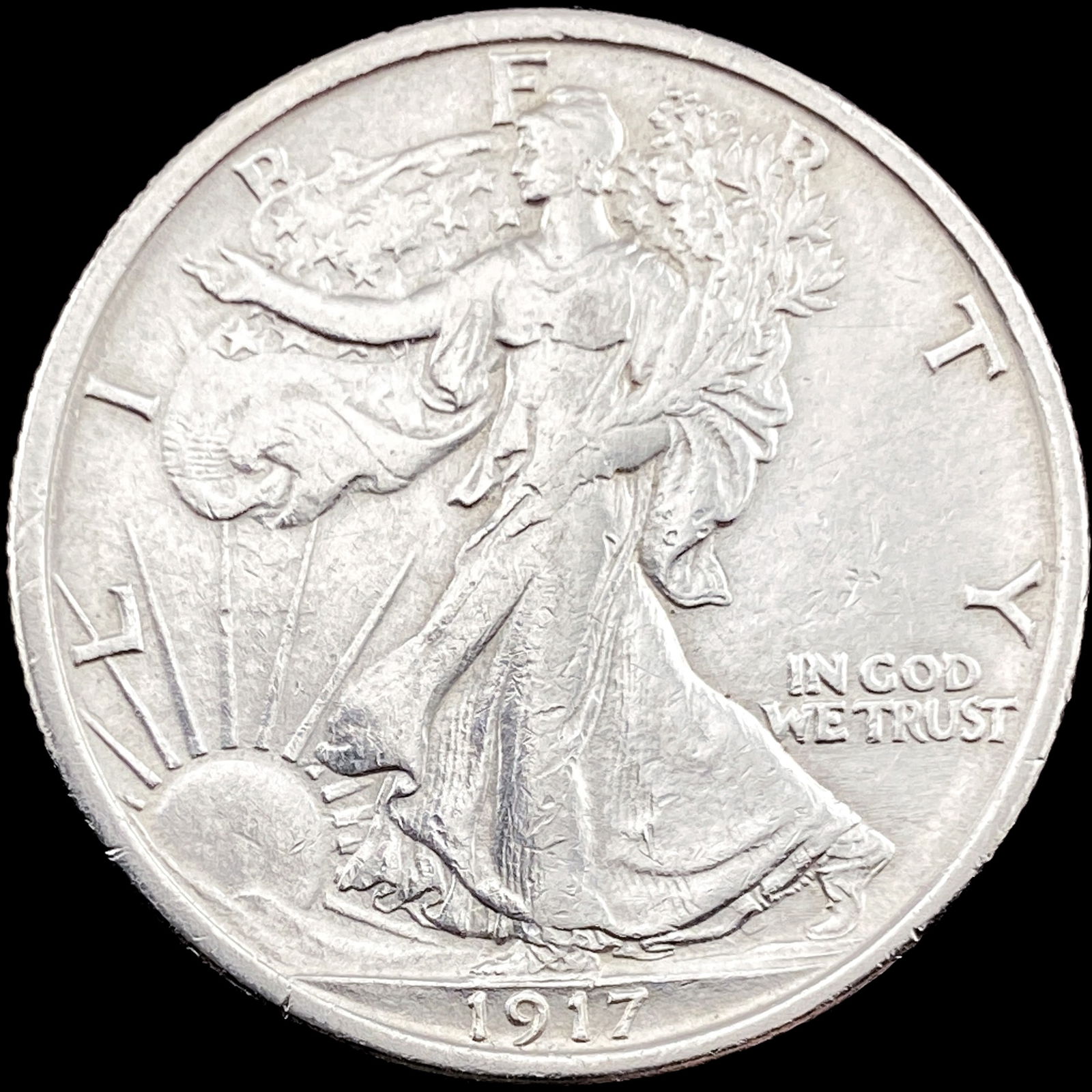 1917 Walking Liberty Half Dollar CLOSELY  UNCIRCULATED (1 of 2)