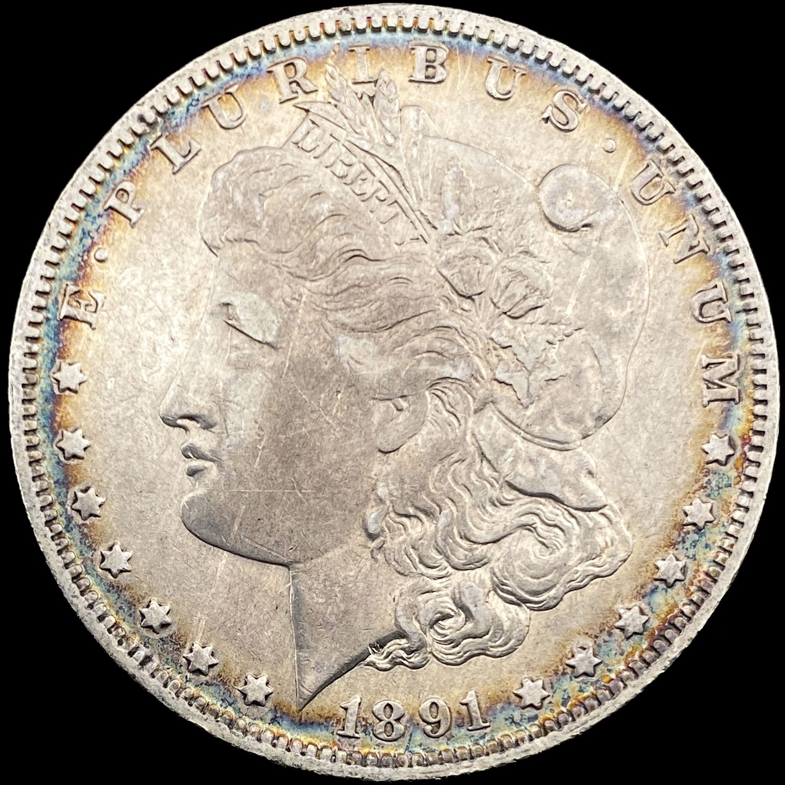 1891-O Silver Morgan Dollar ABOUT  UNCIRCULATED (1 of 2)
