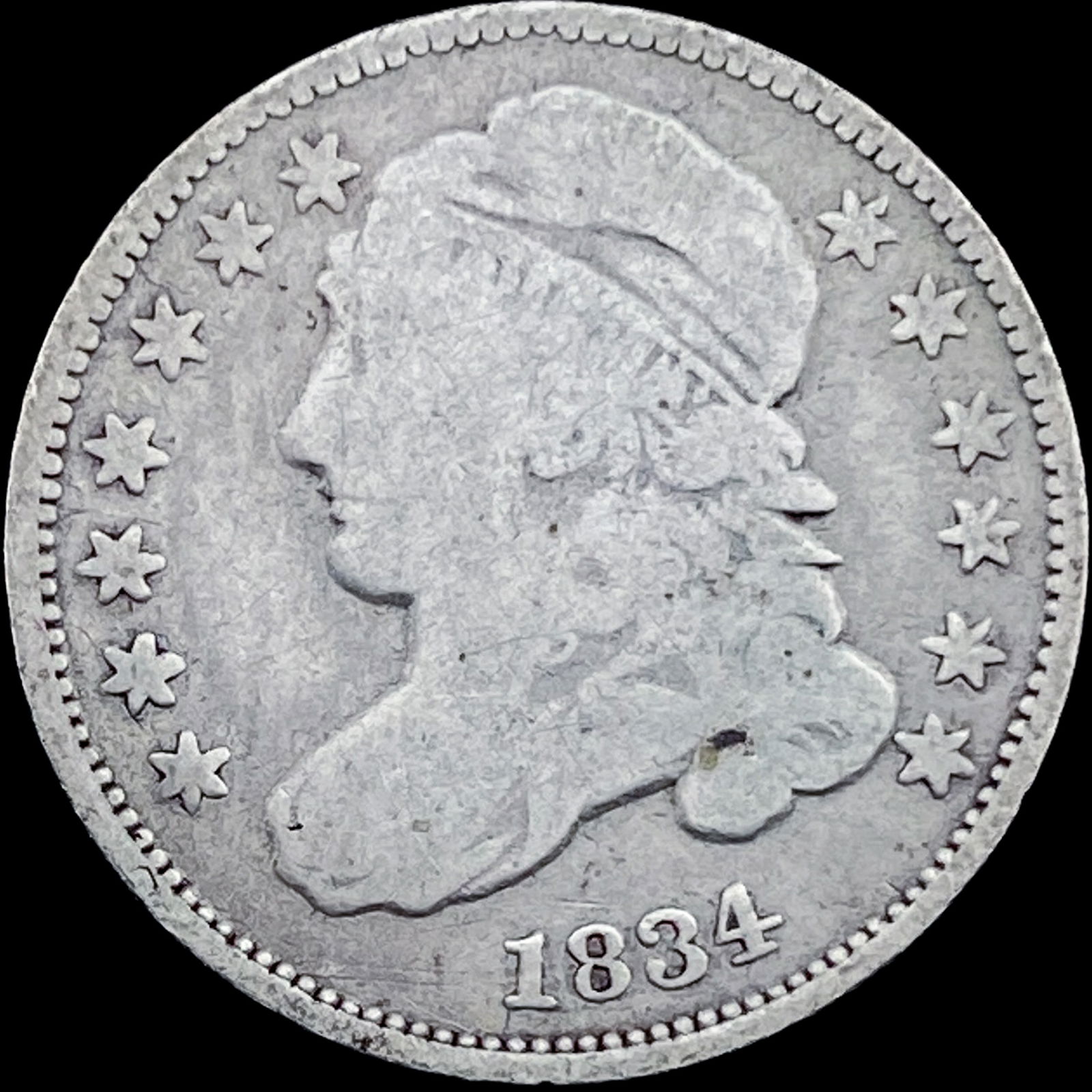 1834 Capped Bust Dime LIGHTLY CIRCULATED (1 of 2)