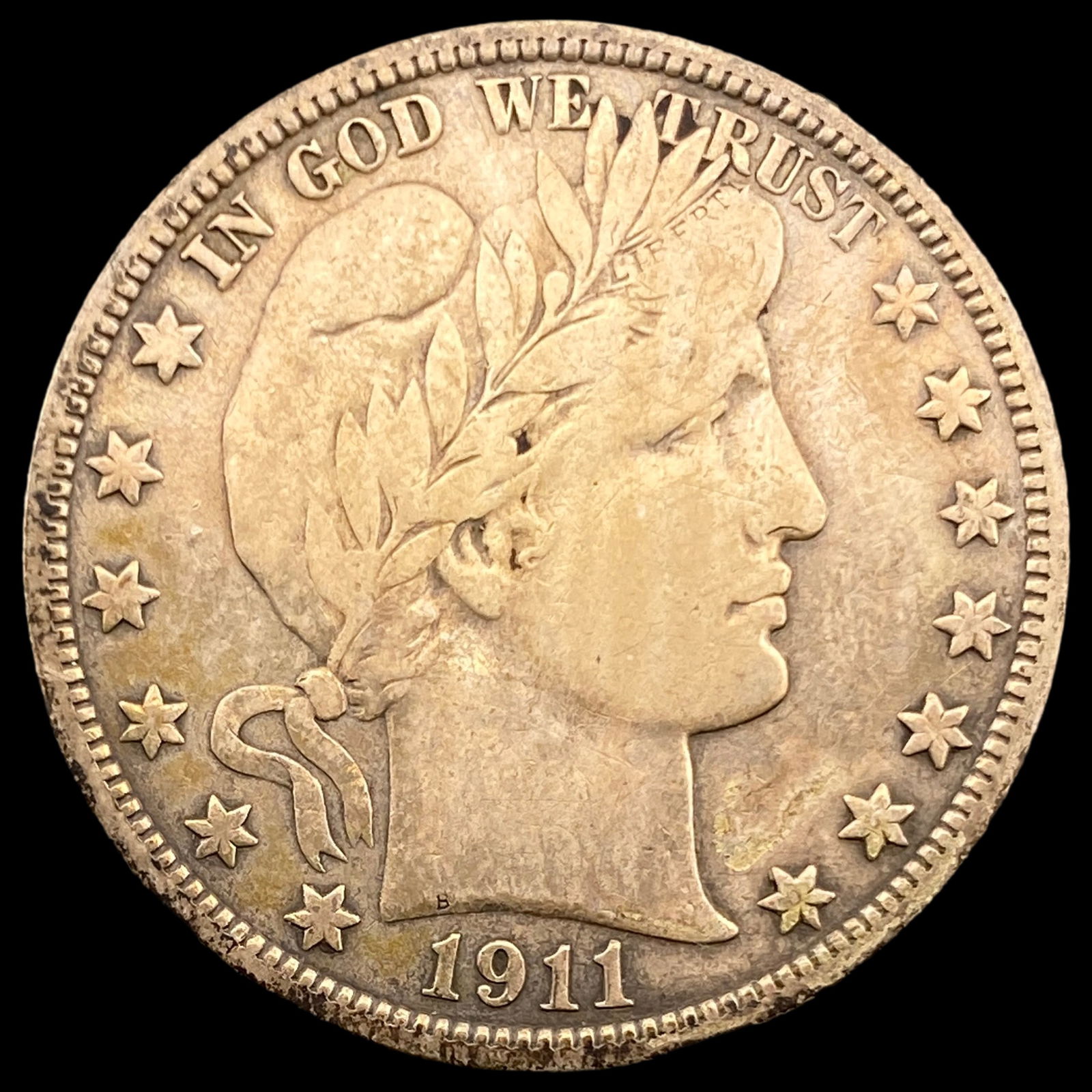 1911-D Silver Barber Half Dollar LIGHTLY  CIRCULATED (1 of 2)
