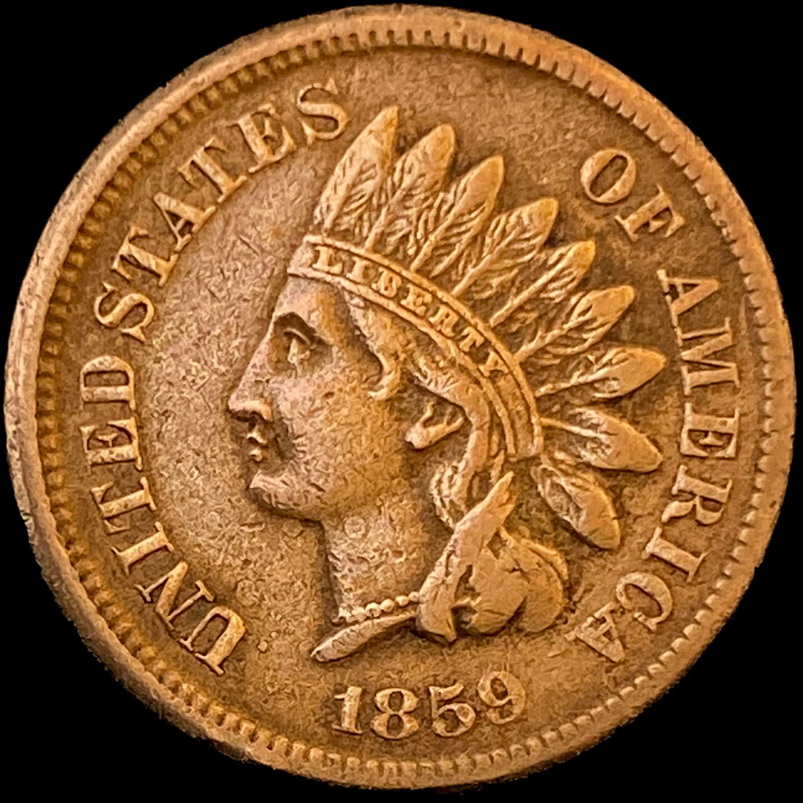 1859 Indian Head Cent NEARLY UNCIRCULATED (1 of 2)