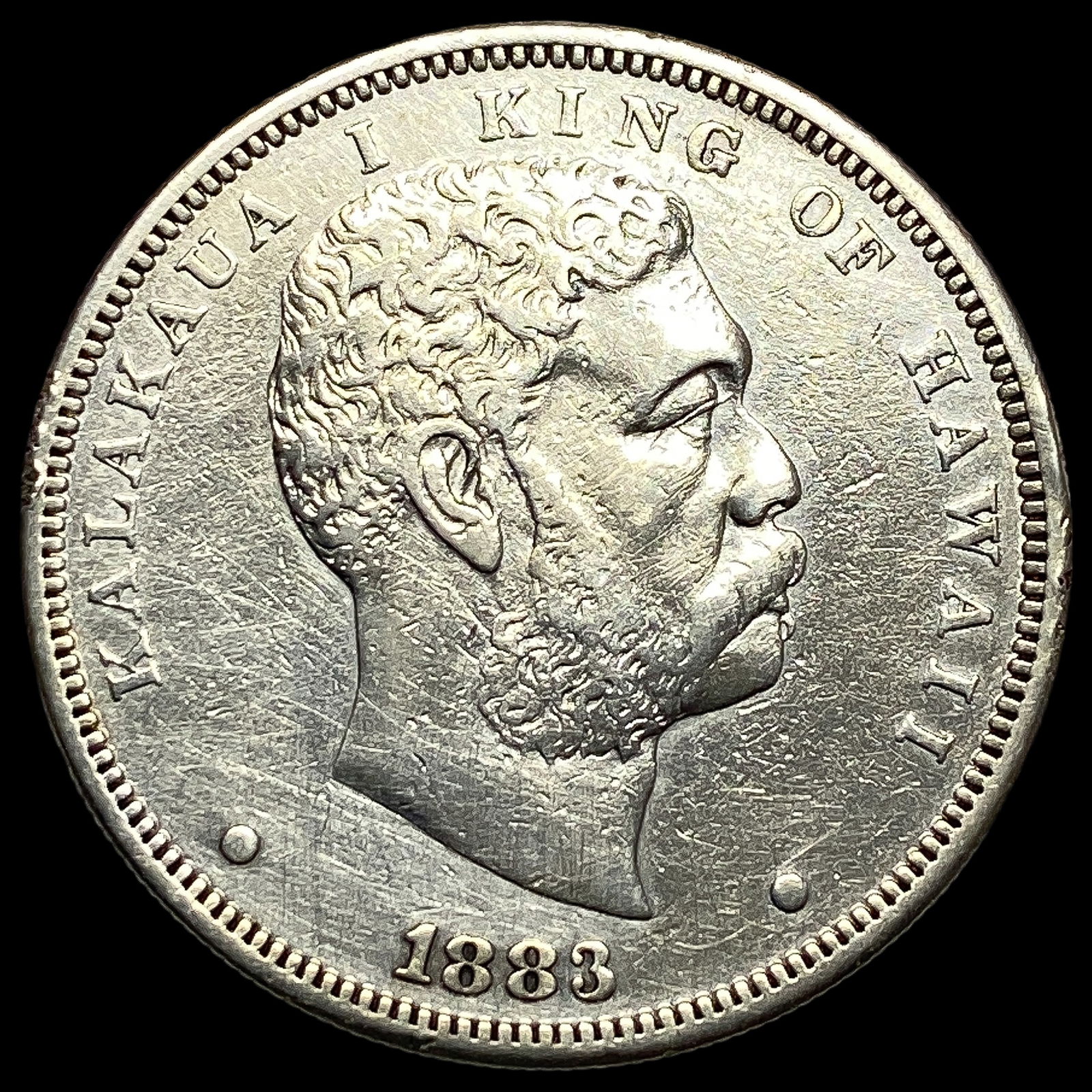 1883 Silver Hawaiian Dollar CHOICE AU (1 of 2)